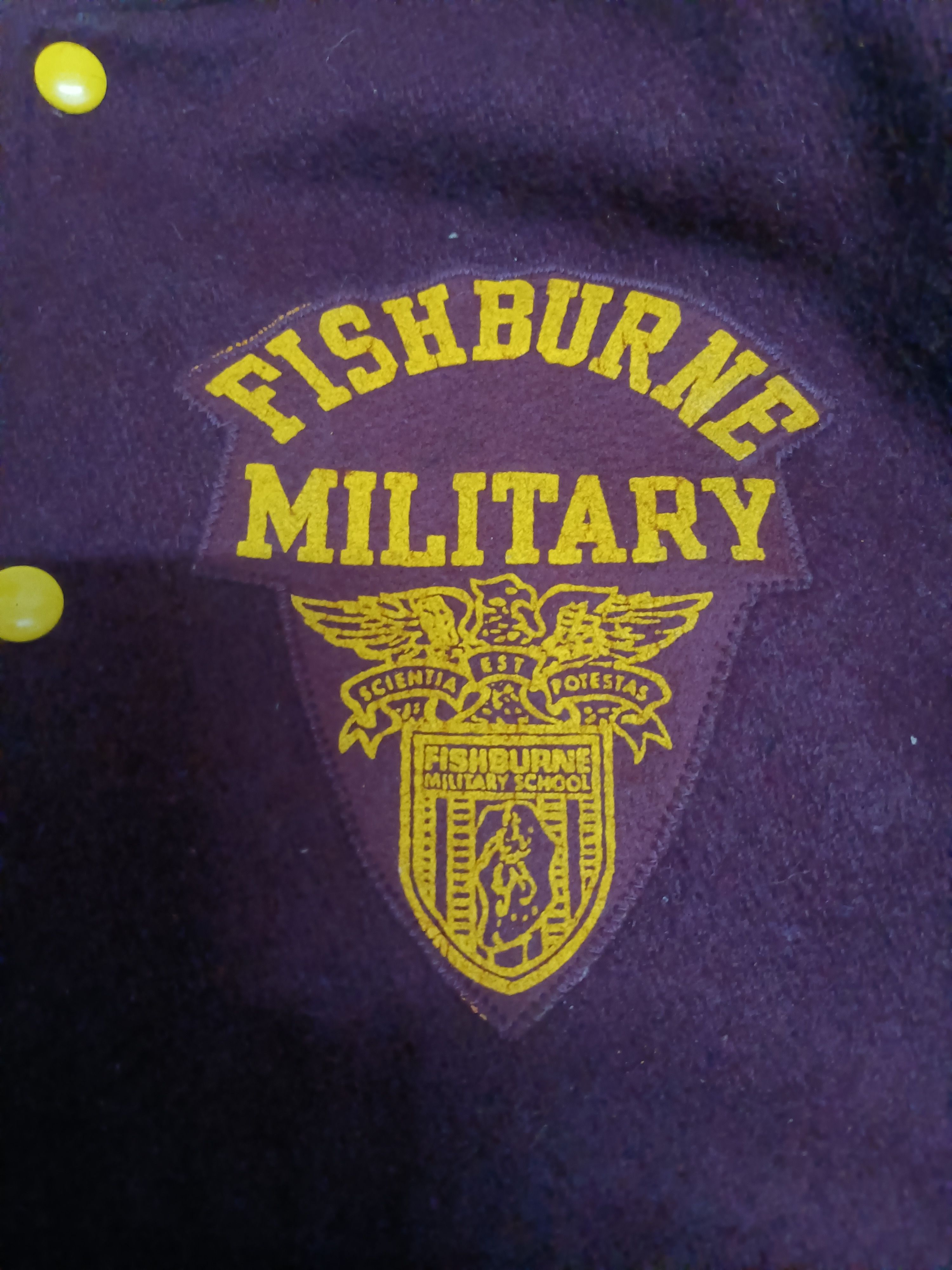 Vintage 60s Letterman Fishburne Military School Wool Size US L / EU 52-54 / 3 - 10 Thumbnail