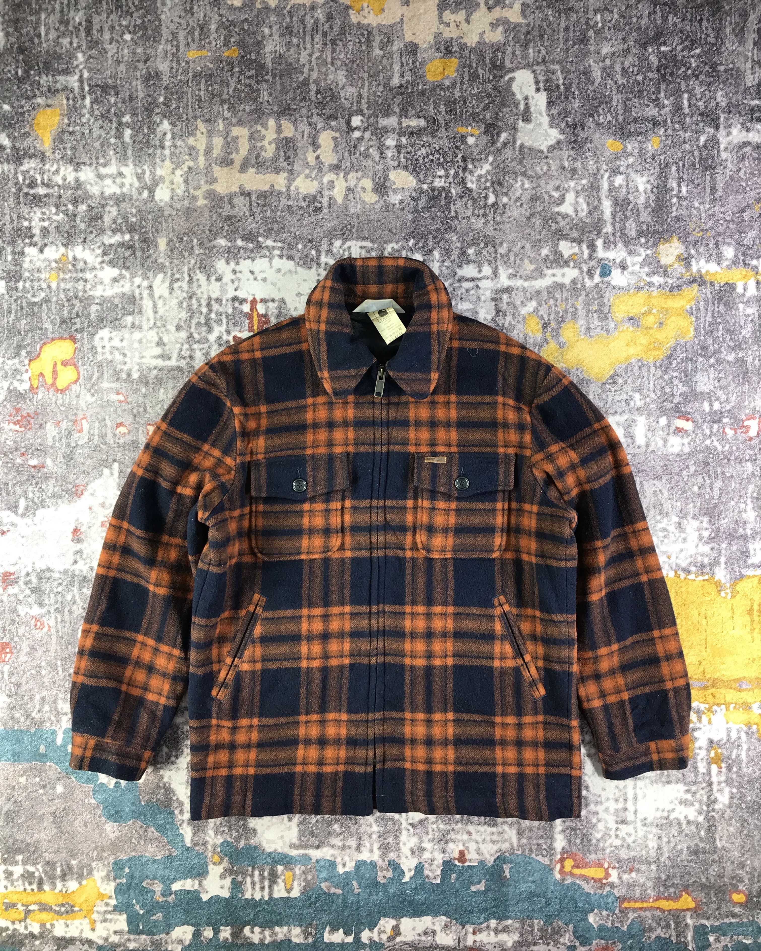 Carhartt × Vintage Vintage Carhartt Checkered Wool Jacket-M417 Size US XL / EU 56 / 4 - 1 Thumbnail