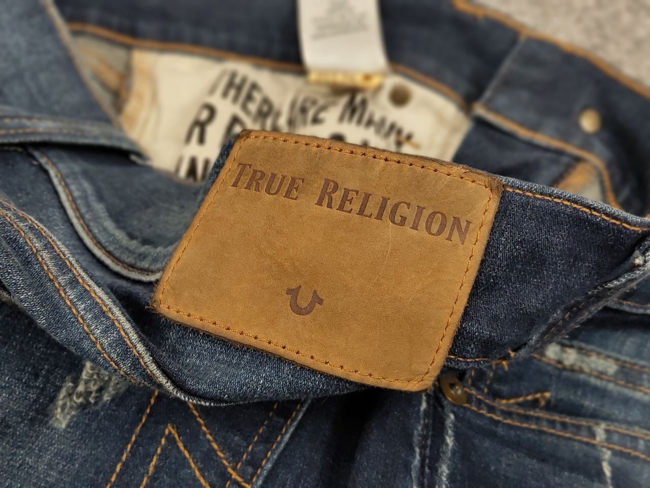 True Religion True Religion Rocco Relaxed Skinny Distressed Denim Jeans Size US 31 - 20 Thumbnail