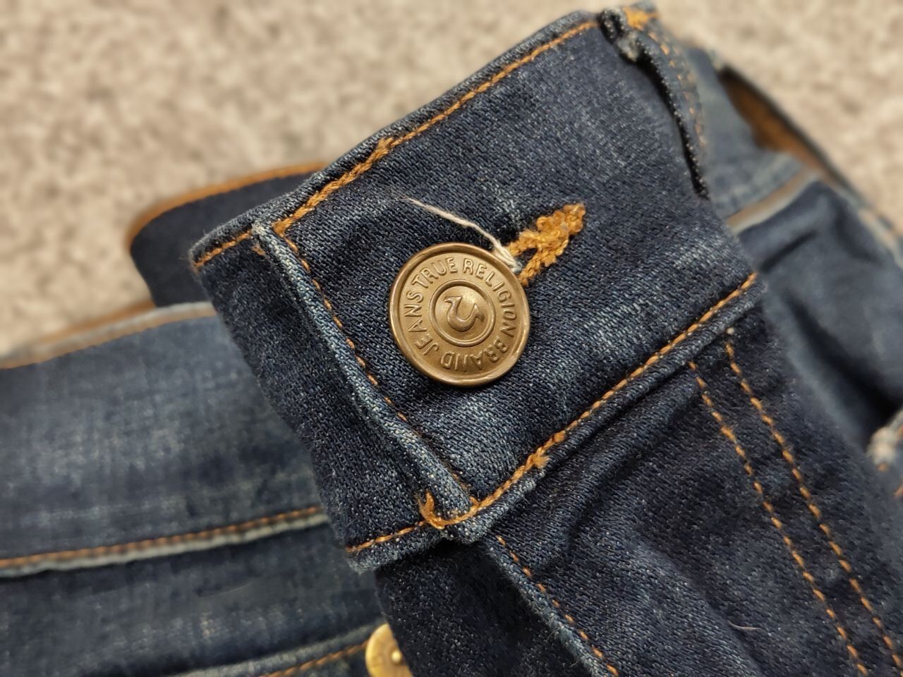 True Religion True Religion Rocco Relaxed Skinny Distressed Denim Jeans Size US 31 - 14 Thumbnail