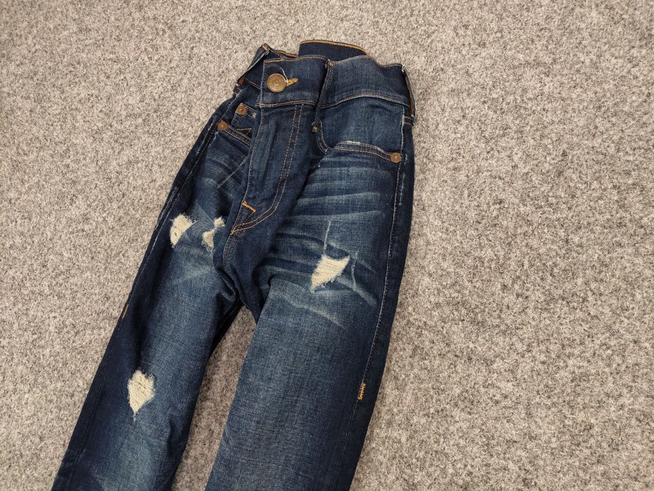 True Religion True Religion Rocco Relaxed Skinny Distressed Denim Jeans Size US 31 - 4 Thumbnail