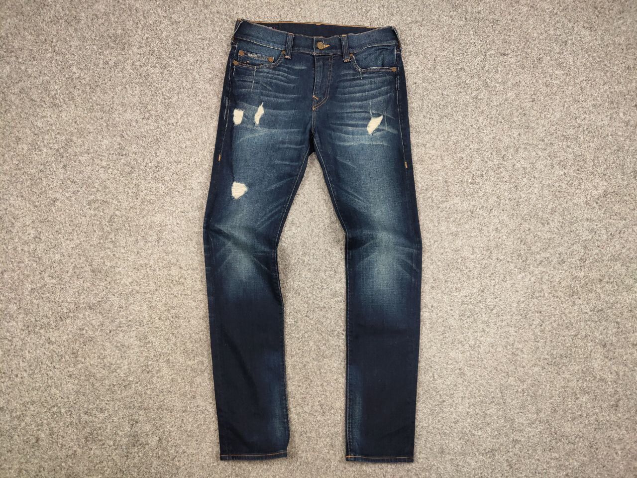 True Religion True Religion Rocco Relaxed Skinny Distressed Denim Jeans Size US 31 - 15 Thumbnail