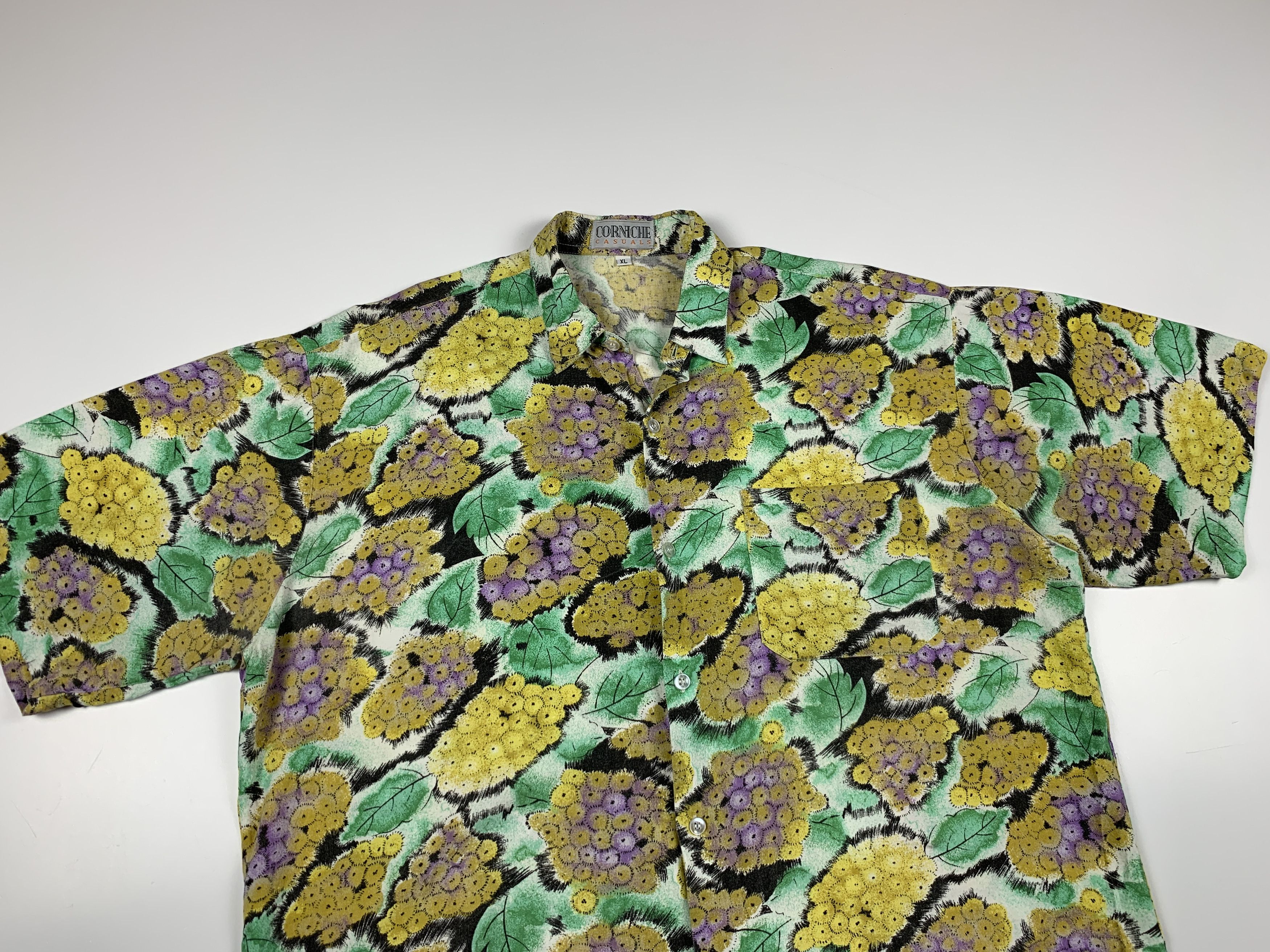 Other 90's Vintage Corniche Berries Nature Print Men's Shirt Size US XL / EU 56 / 4 - 2 Thumbnail