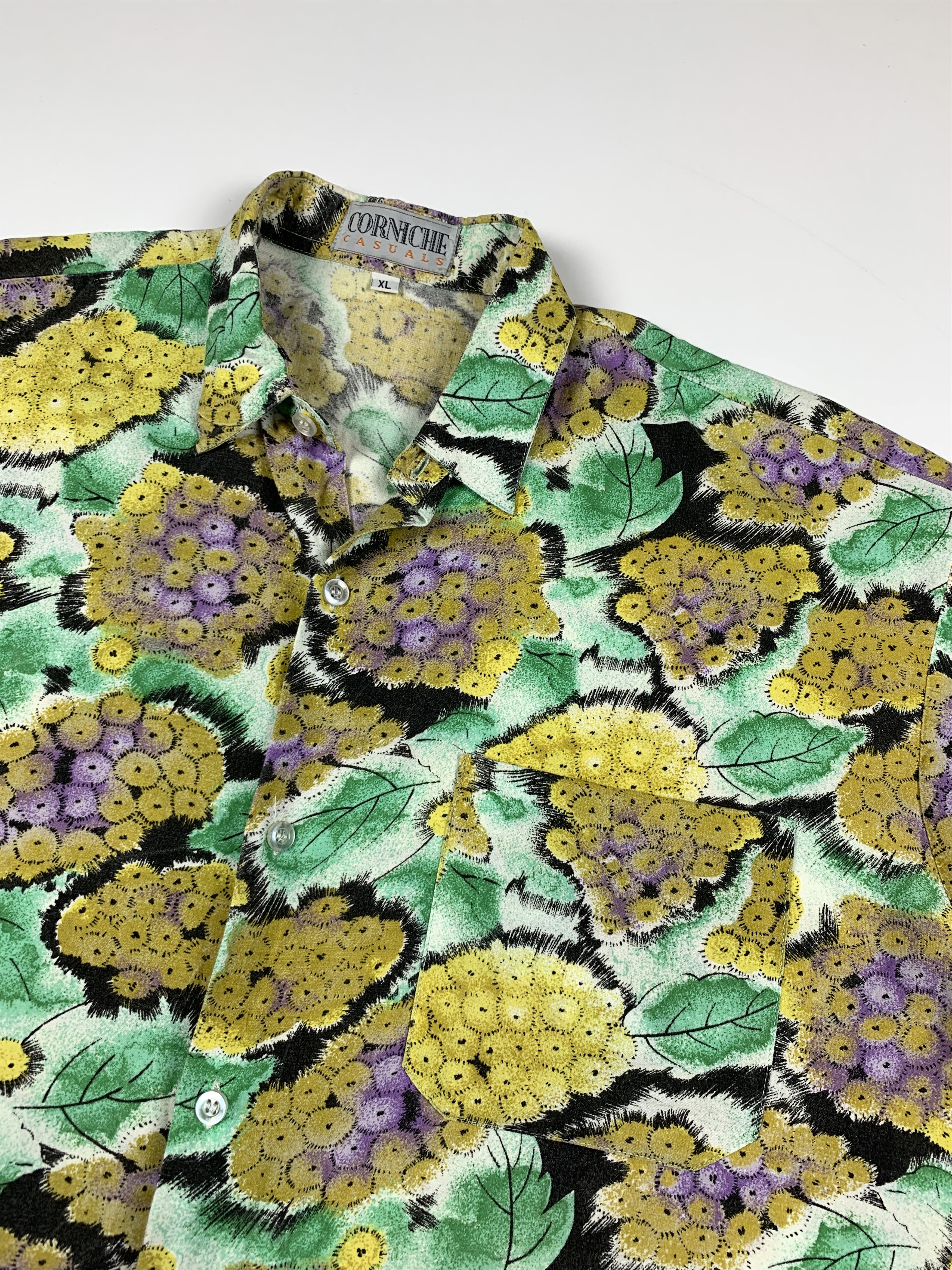 Other 90's Vintage Corniche Berries Nature Print Men's Shirt Size US XL / EU 56 / 4 - 3 Thumbnail