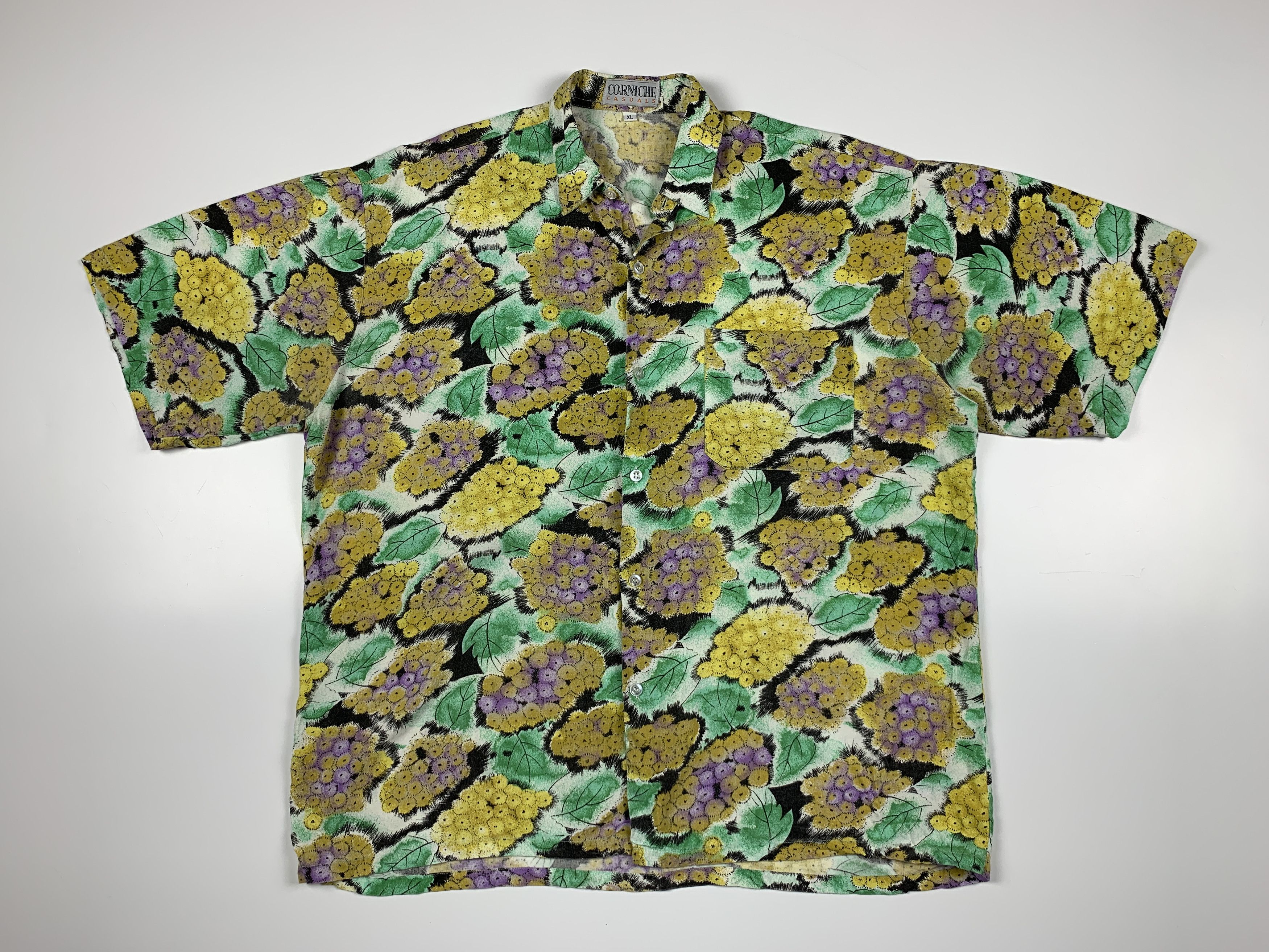 Other 90's Vintage Corniche Berries Nature Print Men's Shirt Size US XL / EU 56 / 4 - 1 Thumbnail