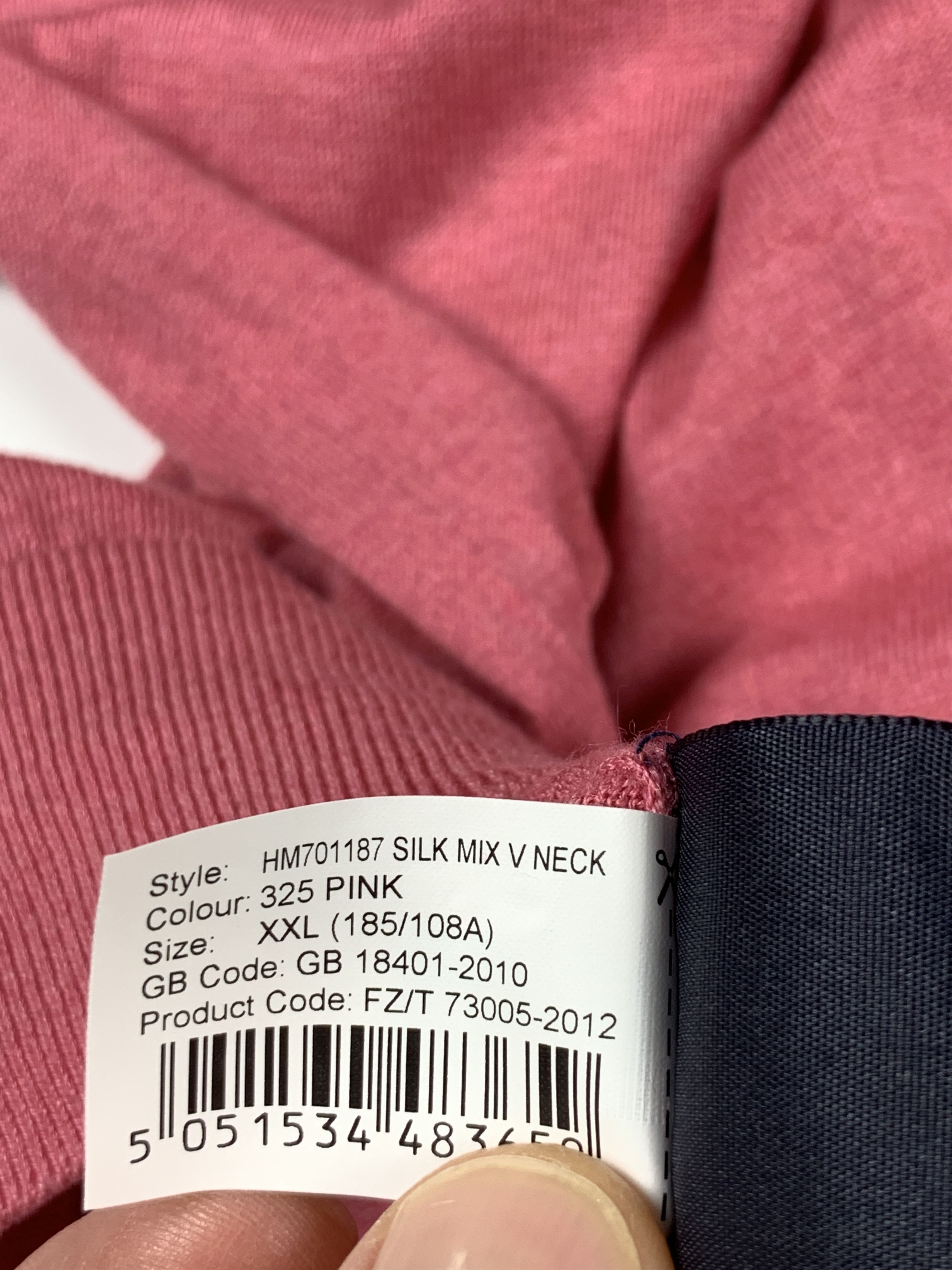 Hackett Men's Hackett London V-neck Silk Sweater Size US XXL / EU 58 / 5 - 8 Thumbnail