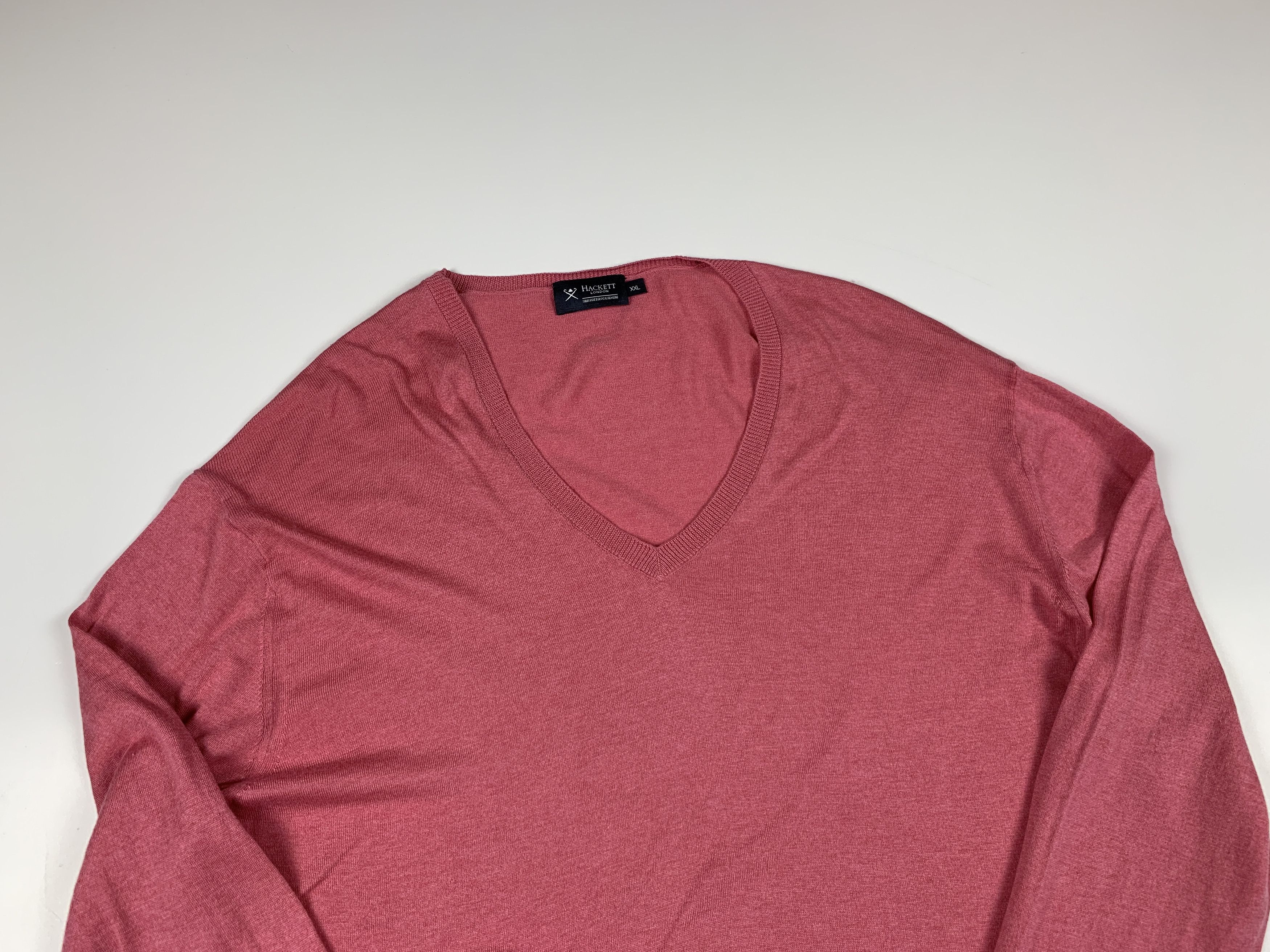Hackett Men's Hackett London V-neck Silk Sweater Size US XXL / EU 58 / 5 - 3 Thumbnail