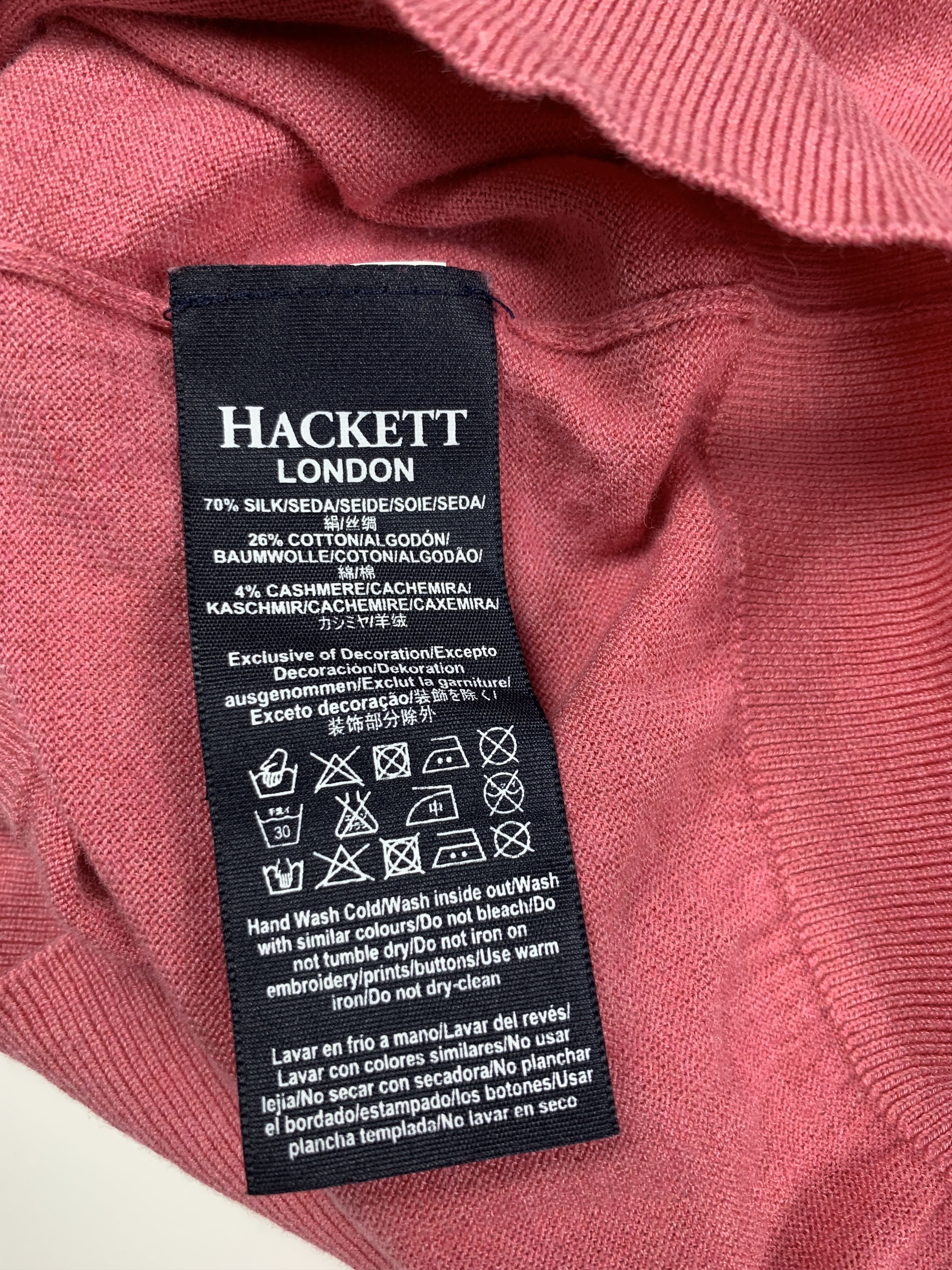 Hackett Men's Hackett London V-neck Silk Sweater Size US XXL / EU 58 / 5 - 6 Thumbnail