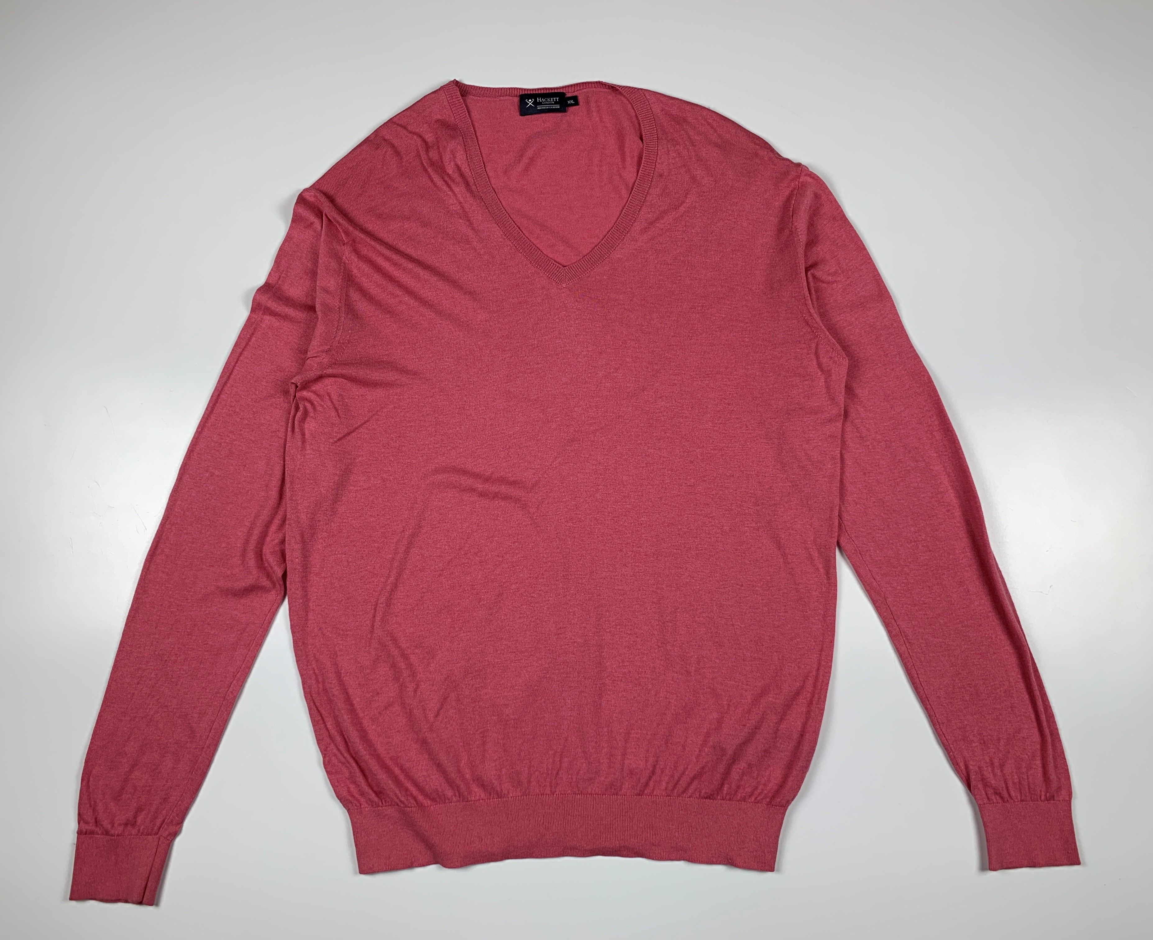 Hackett Men's Hackett London V-neck Silk Sweater Size US XXL / EU 58 / 5 - 1 Thumbnail