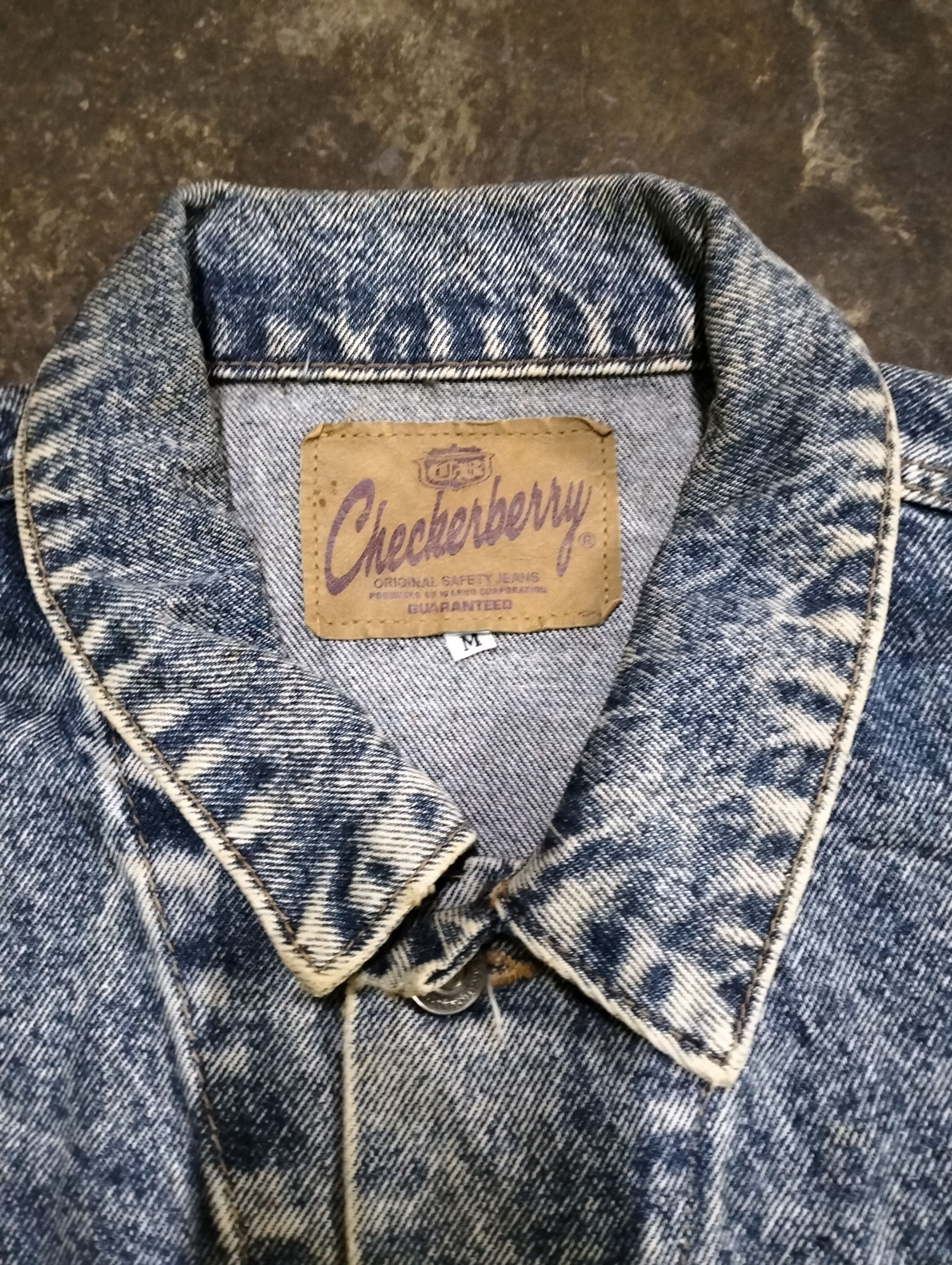 Japanese Brand 90s Checkerberry Denim Jacket Faded Design Size US M / EU 48-50 / 2 - 5 Thumbnail