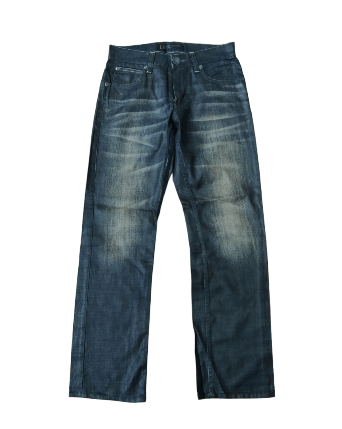 Rusty DiSTRESSED BLACK RUSTY WAXED BACK NUMBER DENIM PANTS Size US 29 - 1 Thumbnail
