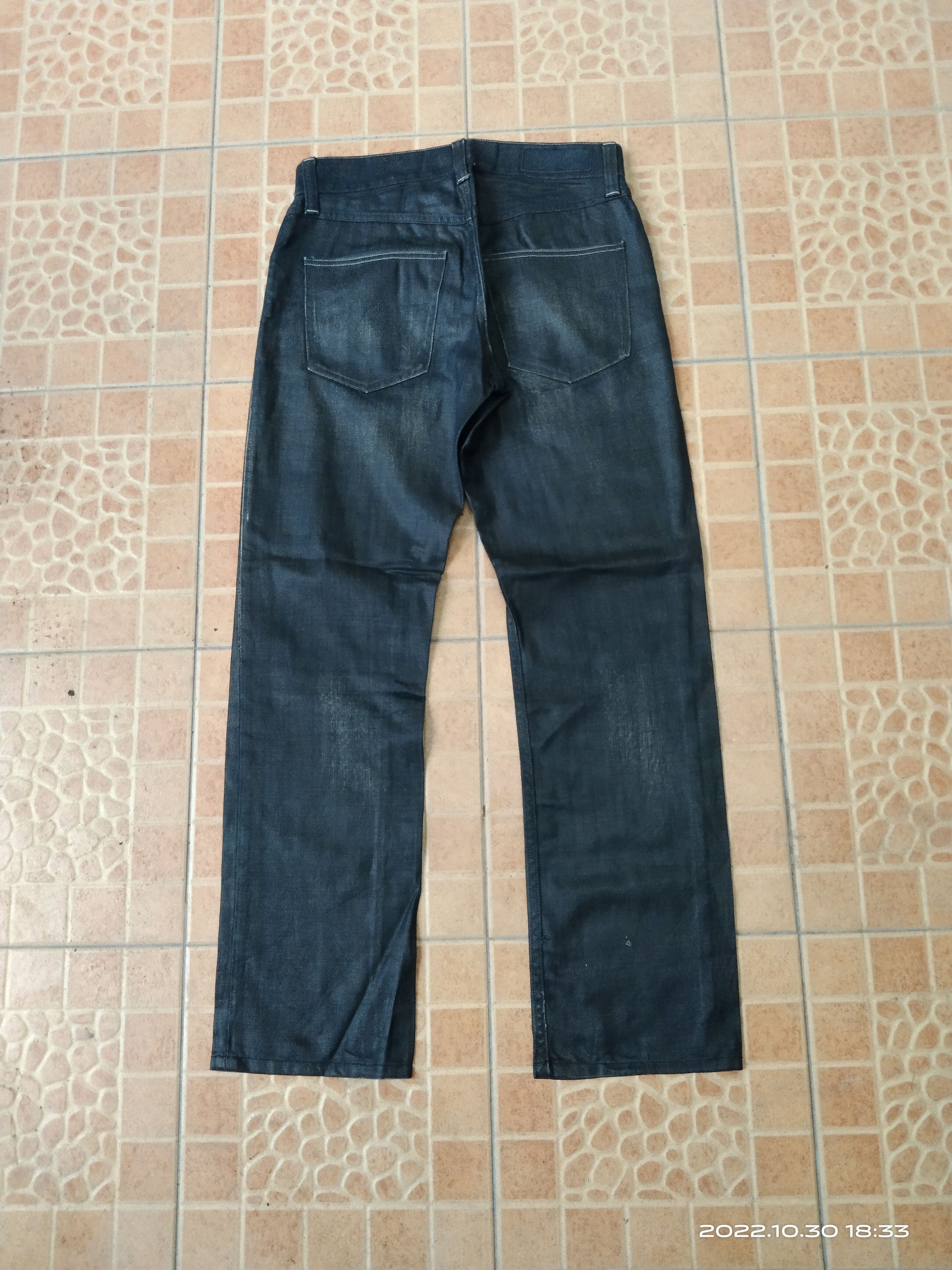Rusty DiSTRESSED BLACK RUSTY WAXED BACK NUMBER DENIM PANTS Size US 29 - 3 Thumbnail