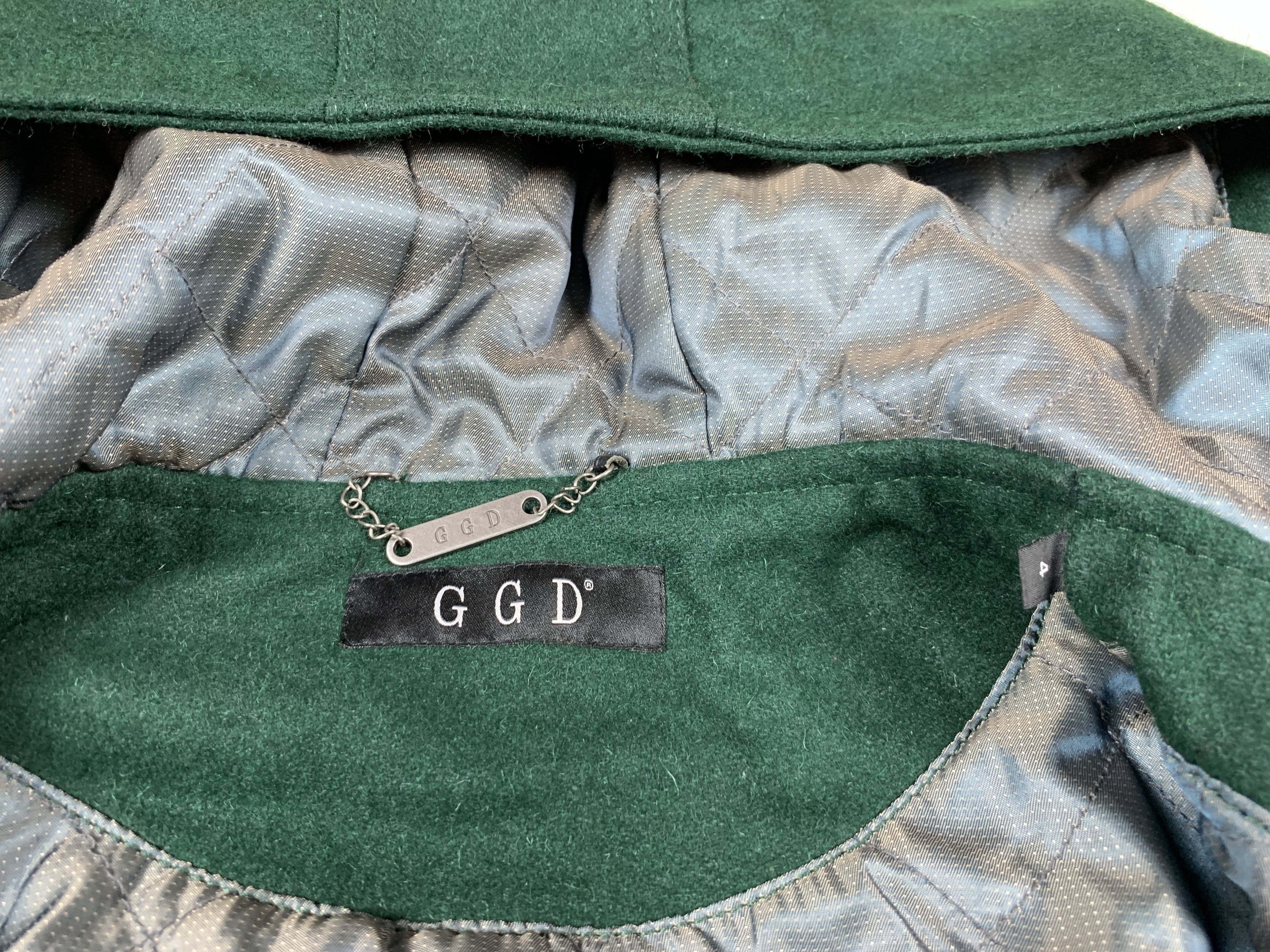 Japanese Brand Men's Grand Global Design GGD Wool Jacket Leather Sleeves Size US M / EU 48-50 / 2 - 7 Thumbnail