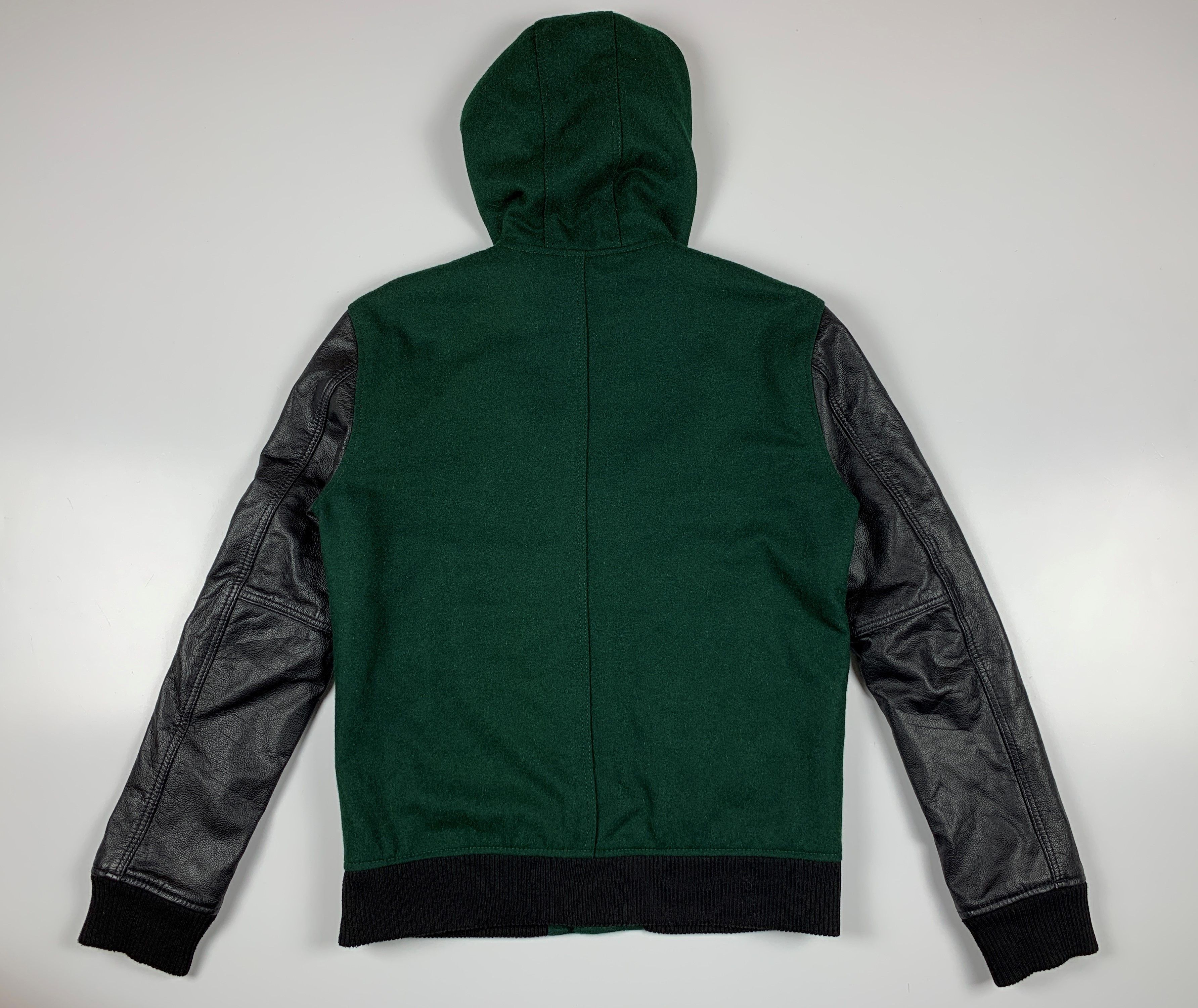 Japanese Brand Men's Grand Global Design GGD Wool Jacket Leather Sleeves Size US M / EU 48-50 / 2 - 6 Thumbnail