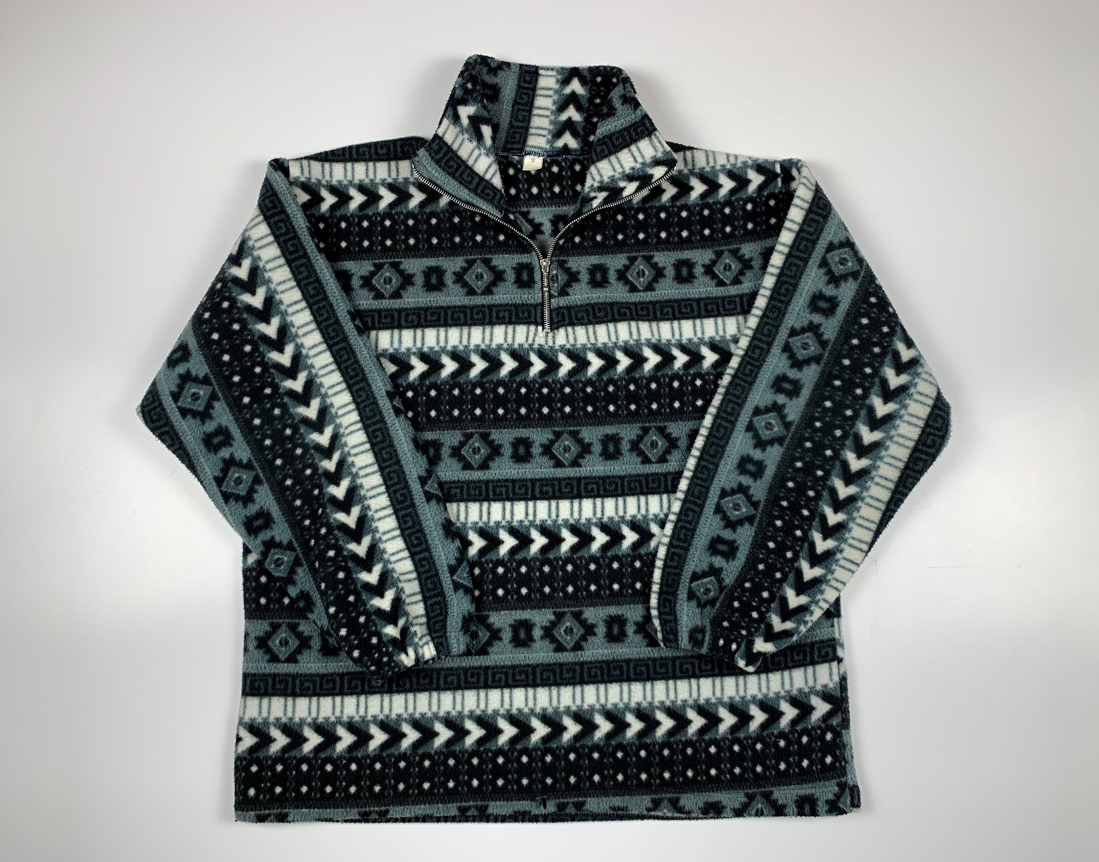 Other Vintage 90's Fleece Aztec Retro Pullover Size US M / EU 48-50 / 2 - 2 Thumbnail
