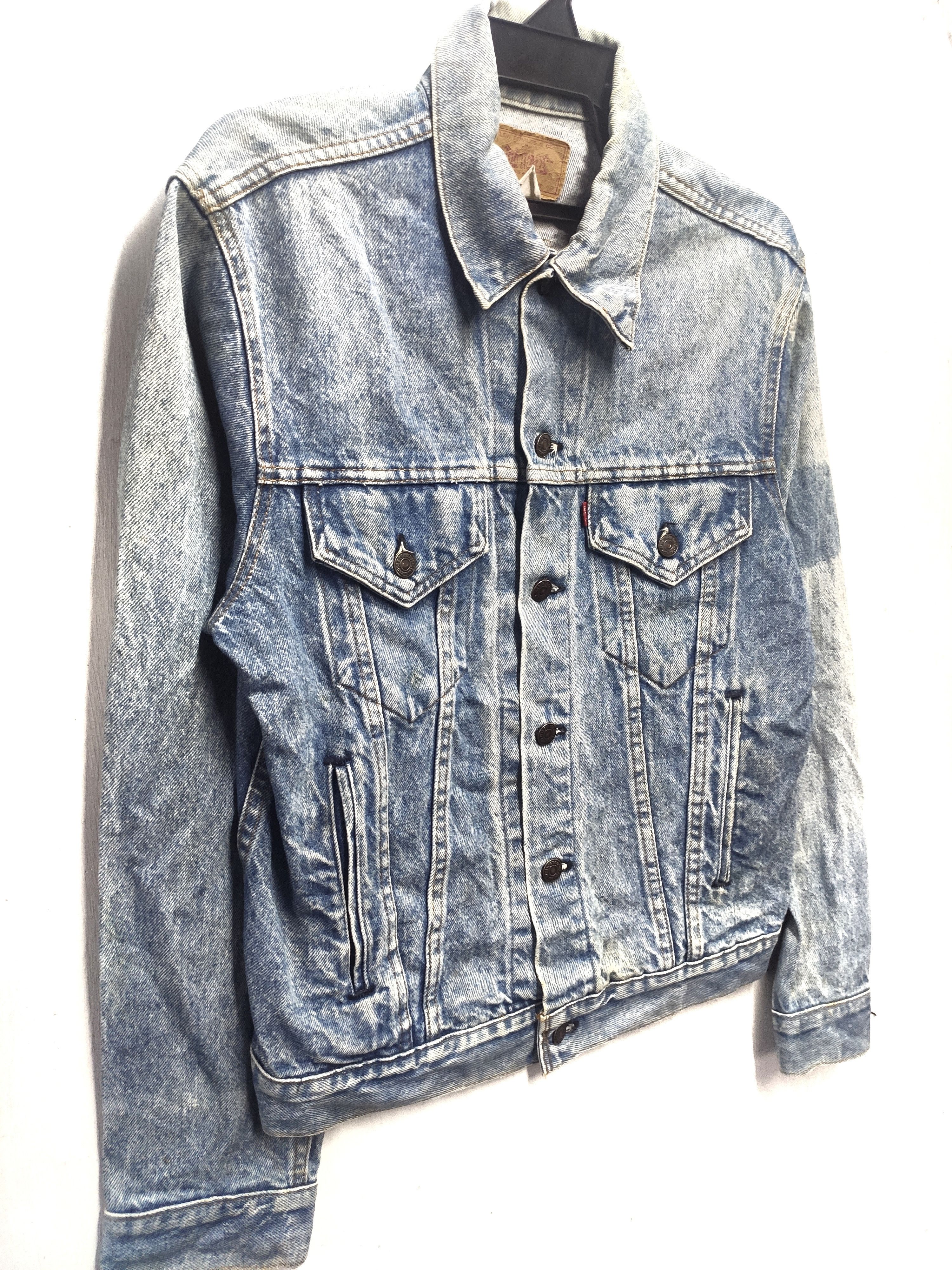 Vintage 90s Vintage Levis Denim Jacket Trucker Sun faded