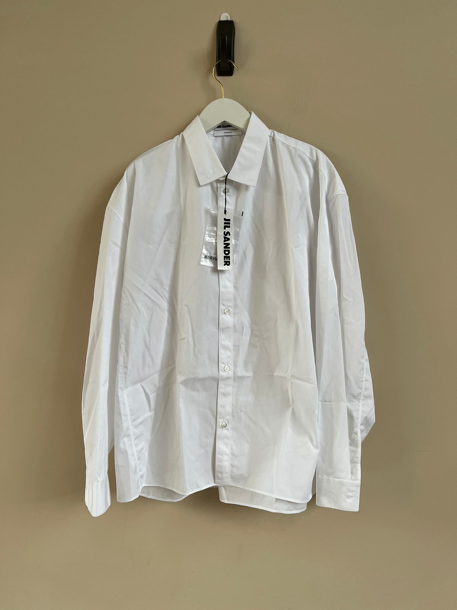 Jil Sander Embroidered Thursday Button Up in White Size US M / EU 48-50 / 2 - 2 Preview