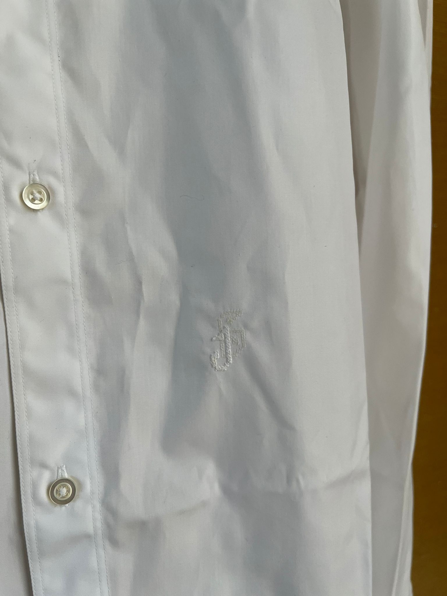 Jil Sander Embroidered Thursday Button Up in White Size US M / EU 48-50 / 2 - 9 Thumbnail