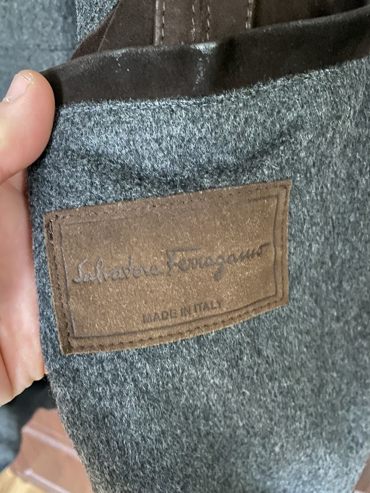 Salvatore Ferragamo Vintage Salvatore Ferragamo Leather Jacket Burberry Size 52 Size US L / EU 52-54 / 3 - 12 Thumbnail
