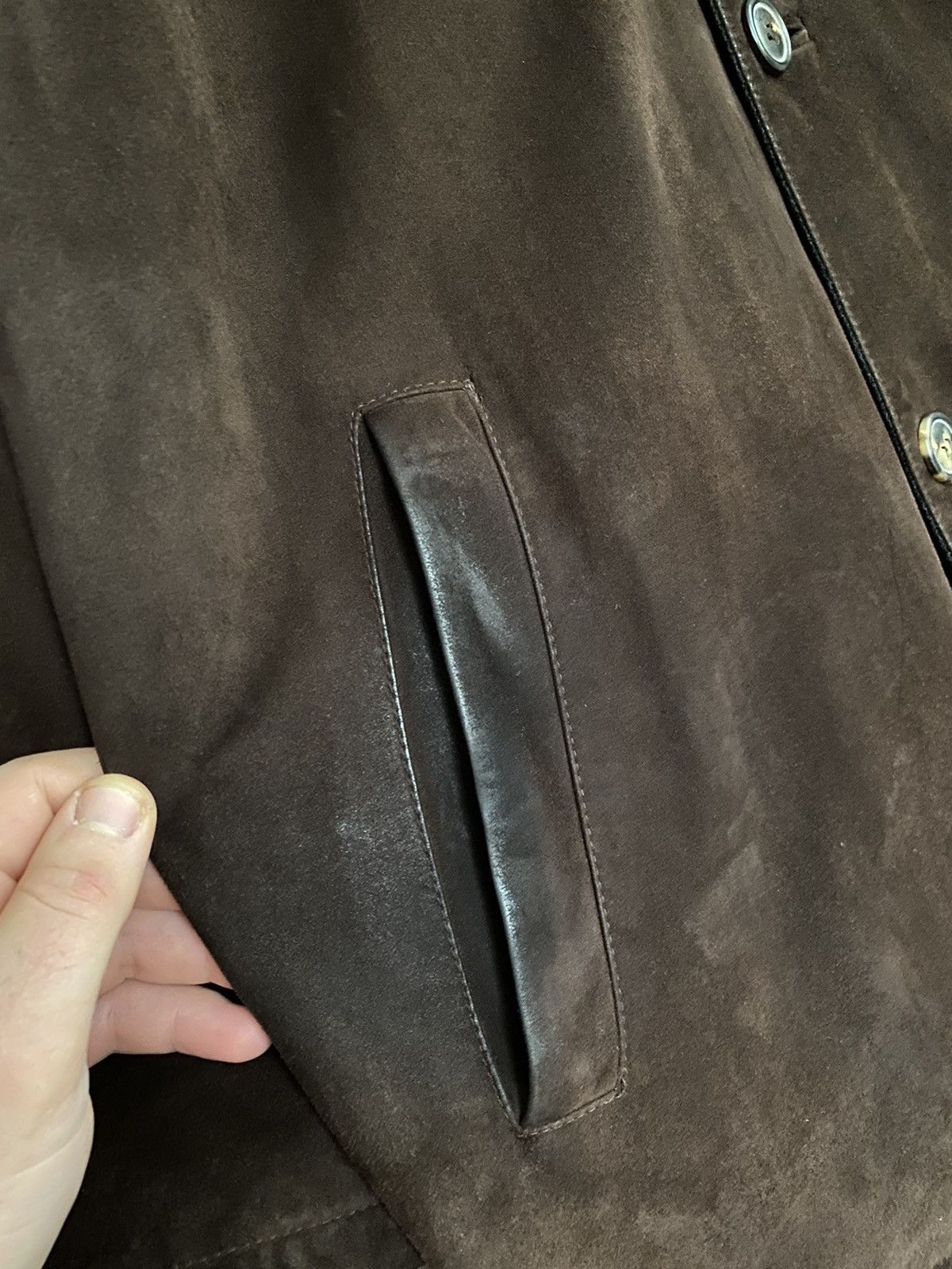 Salvatore Ferragamo Vintage Salvatore Ferragamo Leather Jacket Burberry Size 52 Size US L / EU 52-54 / 3 - 17 Thumbnail