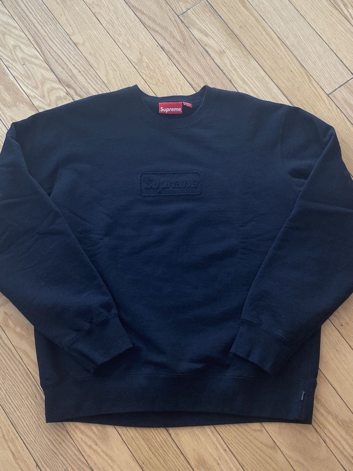Used Supreme Box Logo Crewneck Black Large