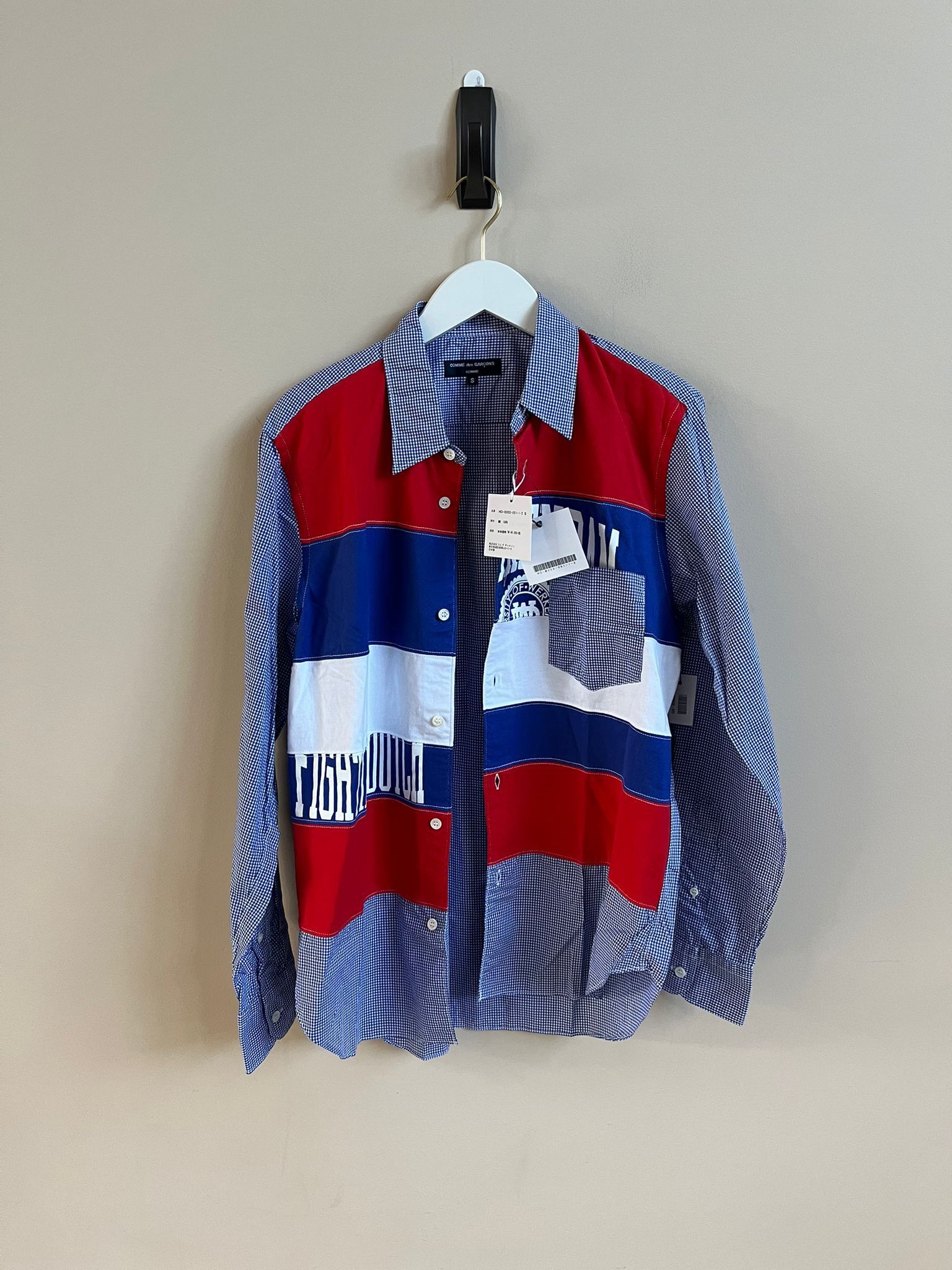 Comme des Garcons Multicolor Patchwork Button Up in Blue Size US S / EU 44-46 / 1 - 1 Thumbnail