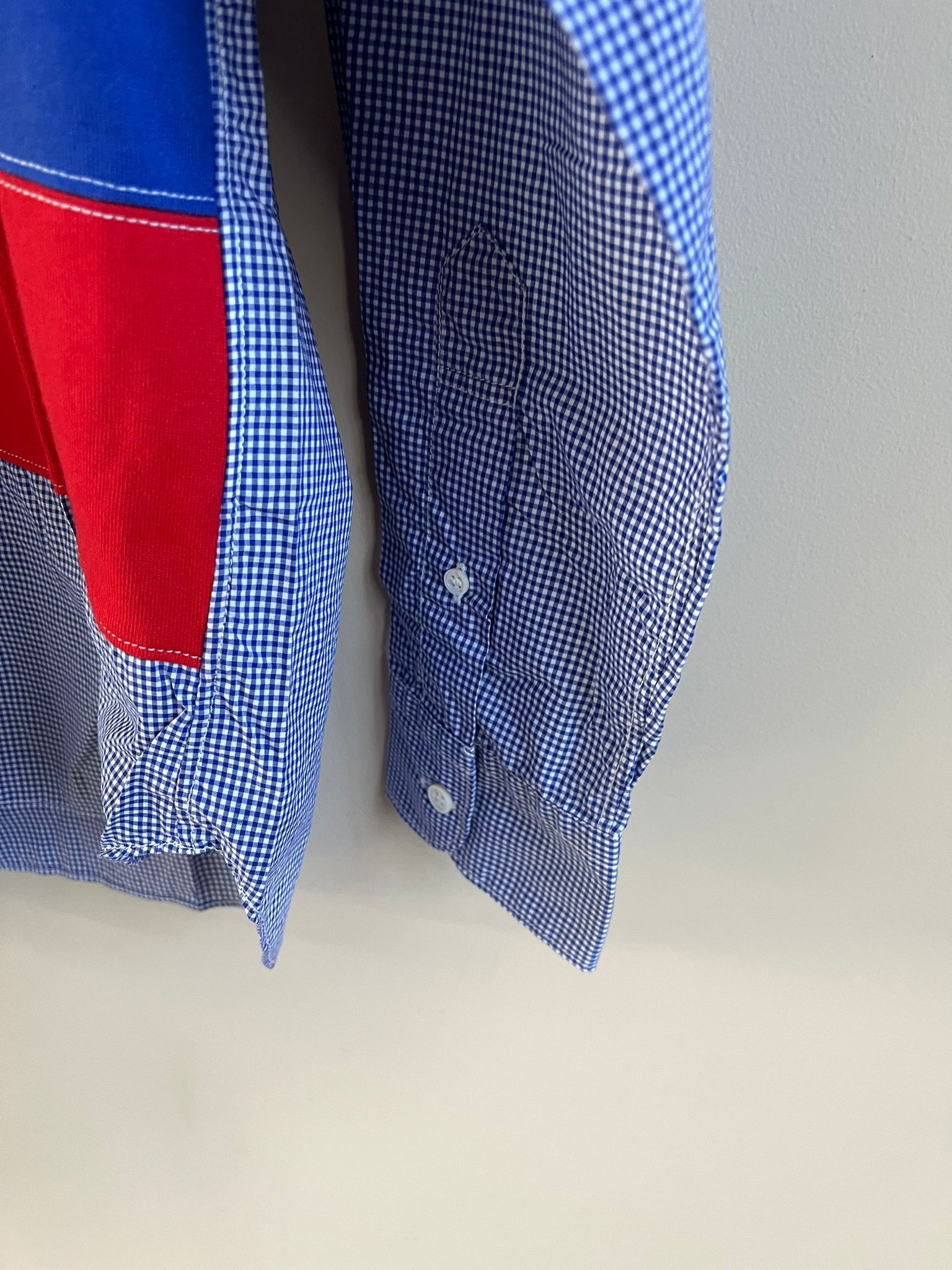 Comme des Garcons Multicolor Patchwork Button Up in Blue Size US S / EU 44-46 / 1 - 8 Thumbnail