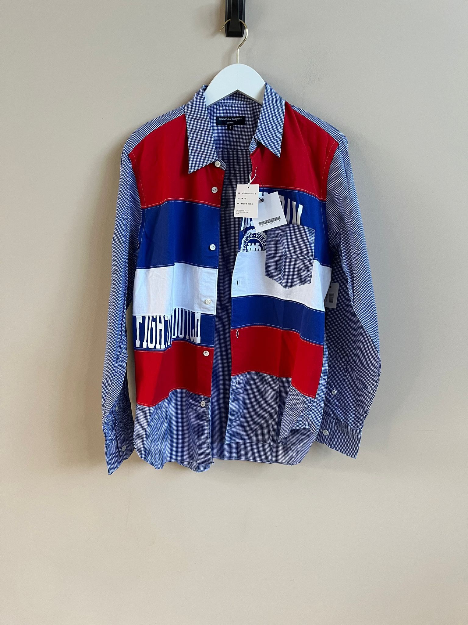 Comme des Garcons Multicolor Patchwork Button Up in Blue Size US S / EU 44-46 / 1 - 2 Thumbnail