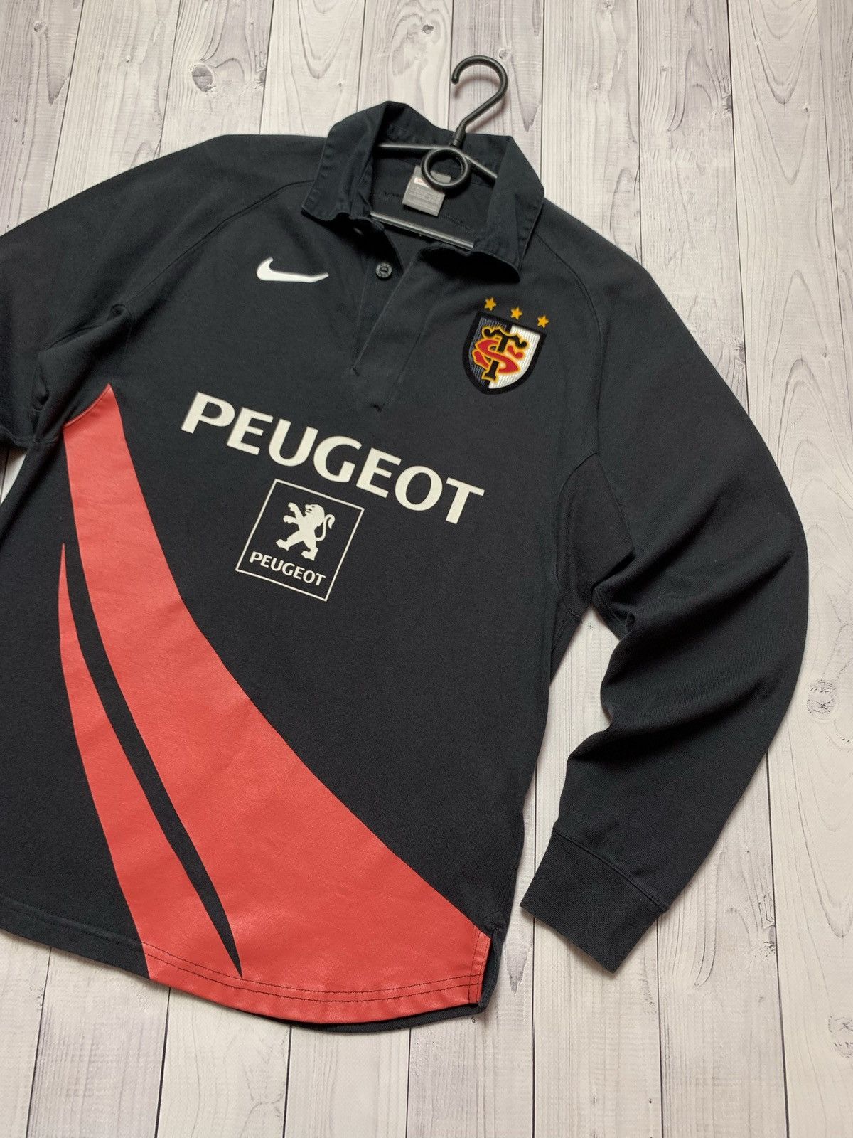 Nike × Vintage Vintage Stade Toulouse France rugby jersey Peugeot size S Size US S / EU 44-46 / 1 - 2 Thumbnail
