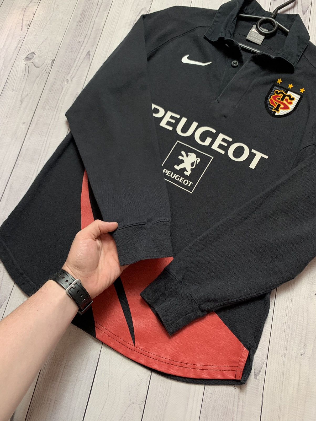 Nike × Vintage Vintage Stade Toulouse France rugby jersey Peugeot size S Size US S / EU 44-46 / 1 - 4 Thumbnail