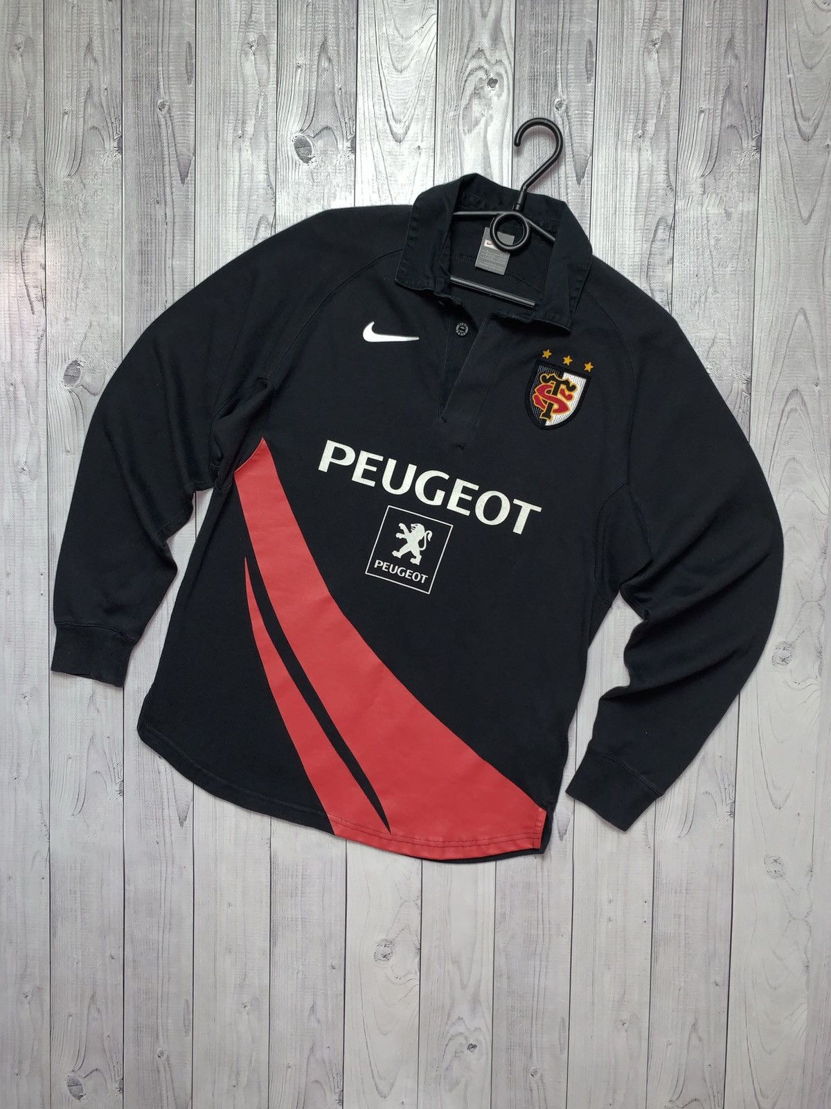 Nike × Vintage Vintage Stade Toulouse France rugby jersey Peugeot size S Size US S / EU 44-46 / 1 - 1 Thumbnail