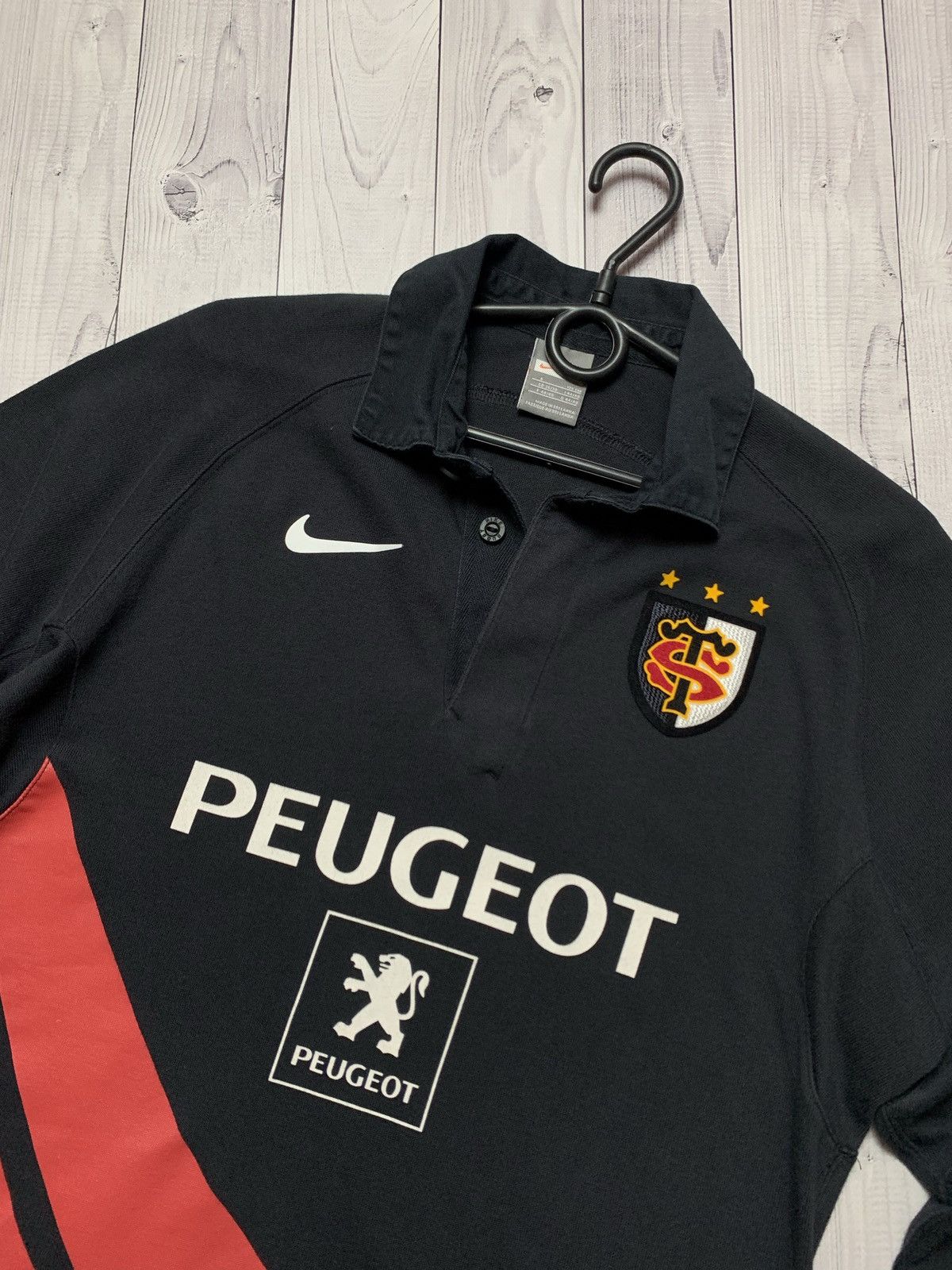 Nike × Vintage Vintage Stade Toulouse France rugby jersey Peugeot size S Size US S / EU 44-46 / 1 - 3 Thumbnail