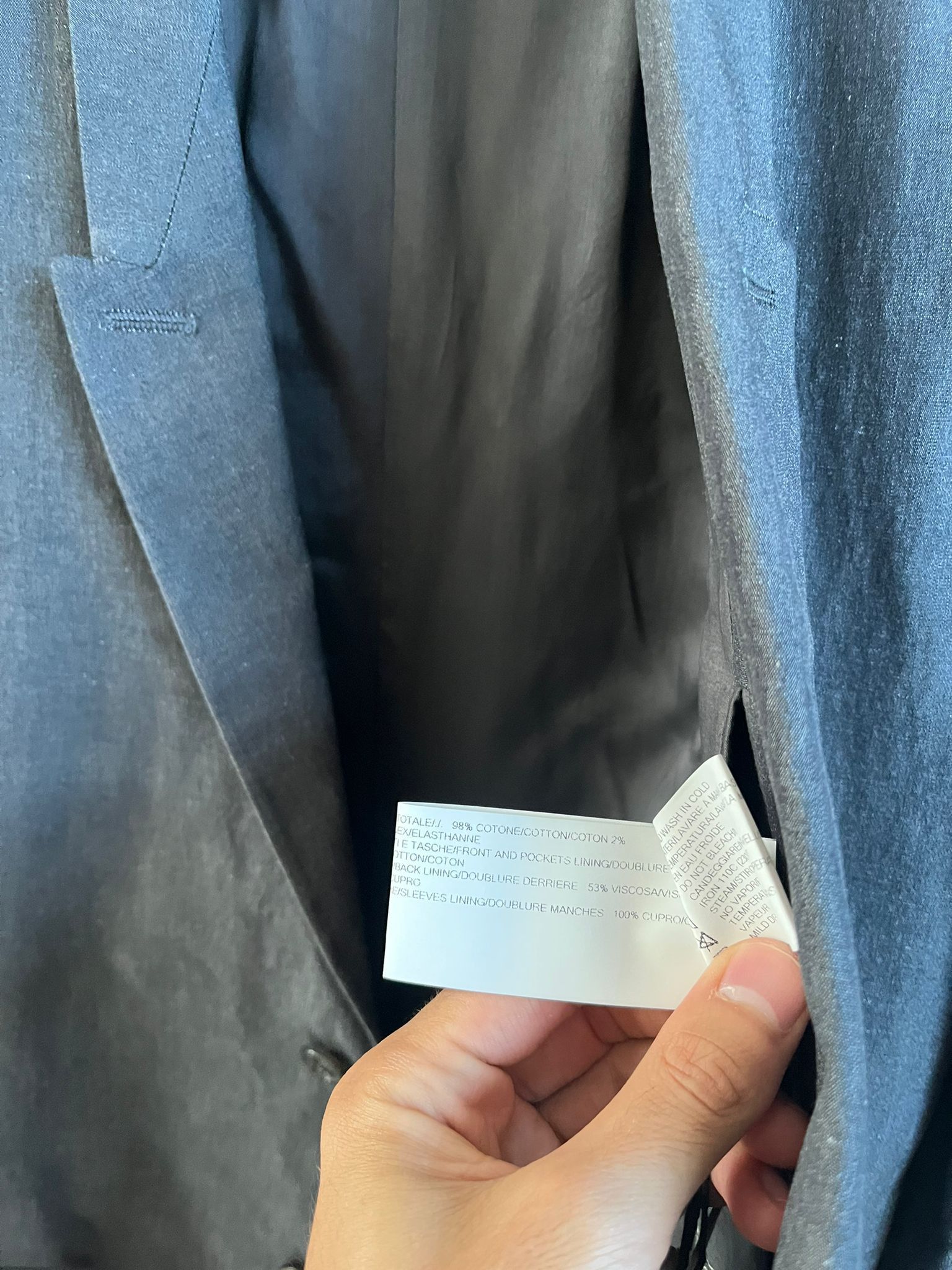 Rick Owens SS19 Long Blazer Jacket in Black Natural (LOOKS GREY) Size US M / EU 48-50 / 2 - 12 Thumbnail