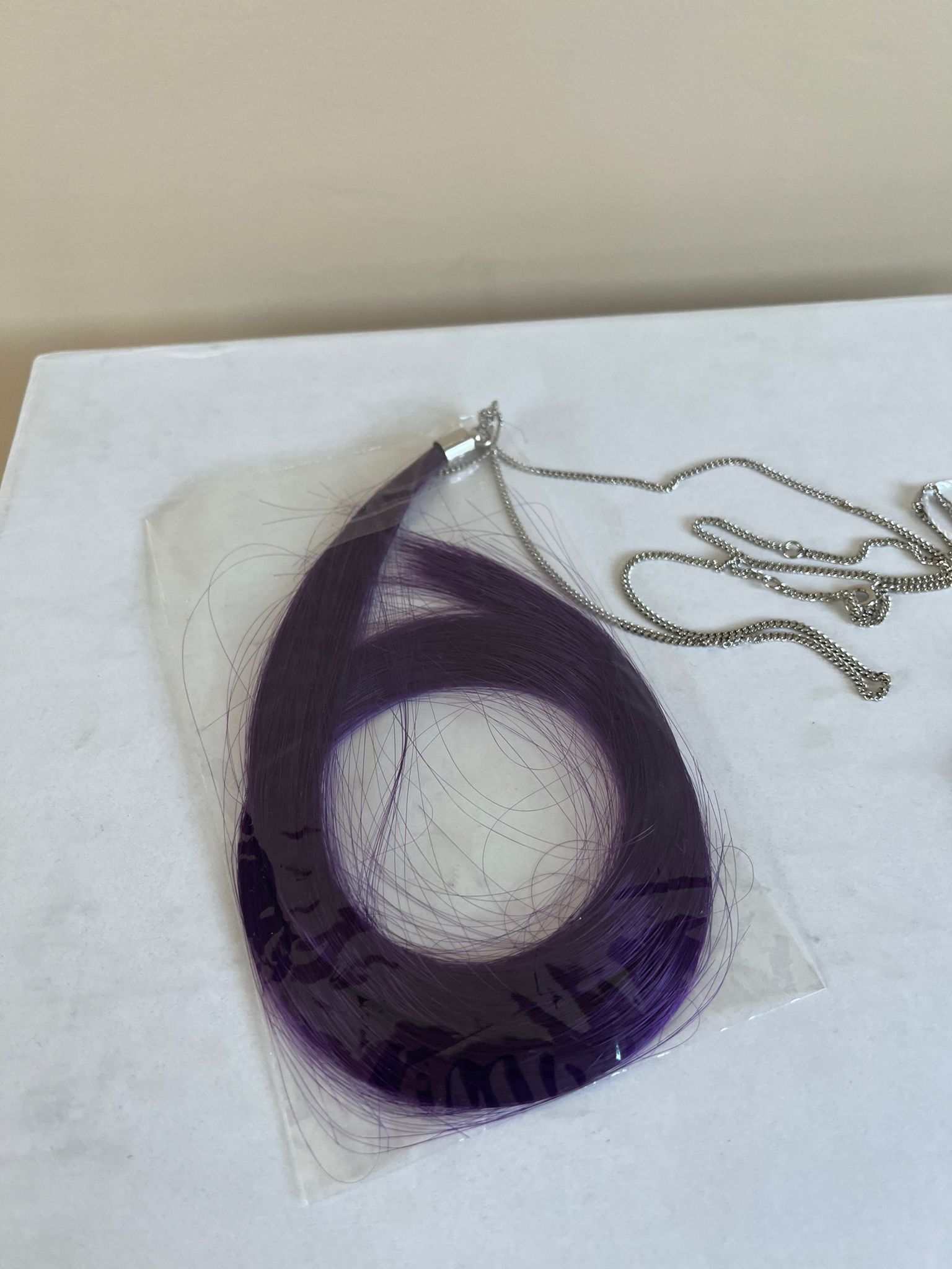 Maison Margiela Purple Hair Necklace in Purple Size ONE SIZE - 2 Thumbnail