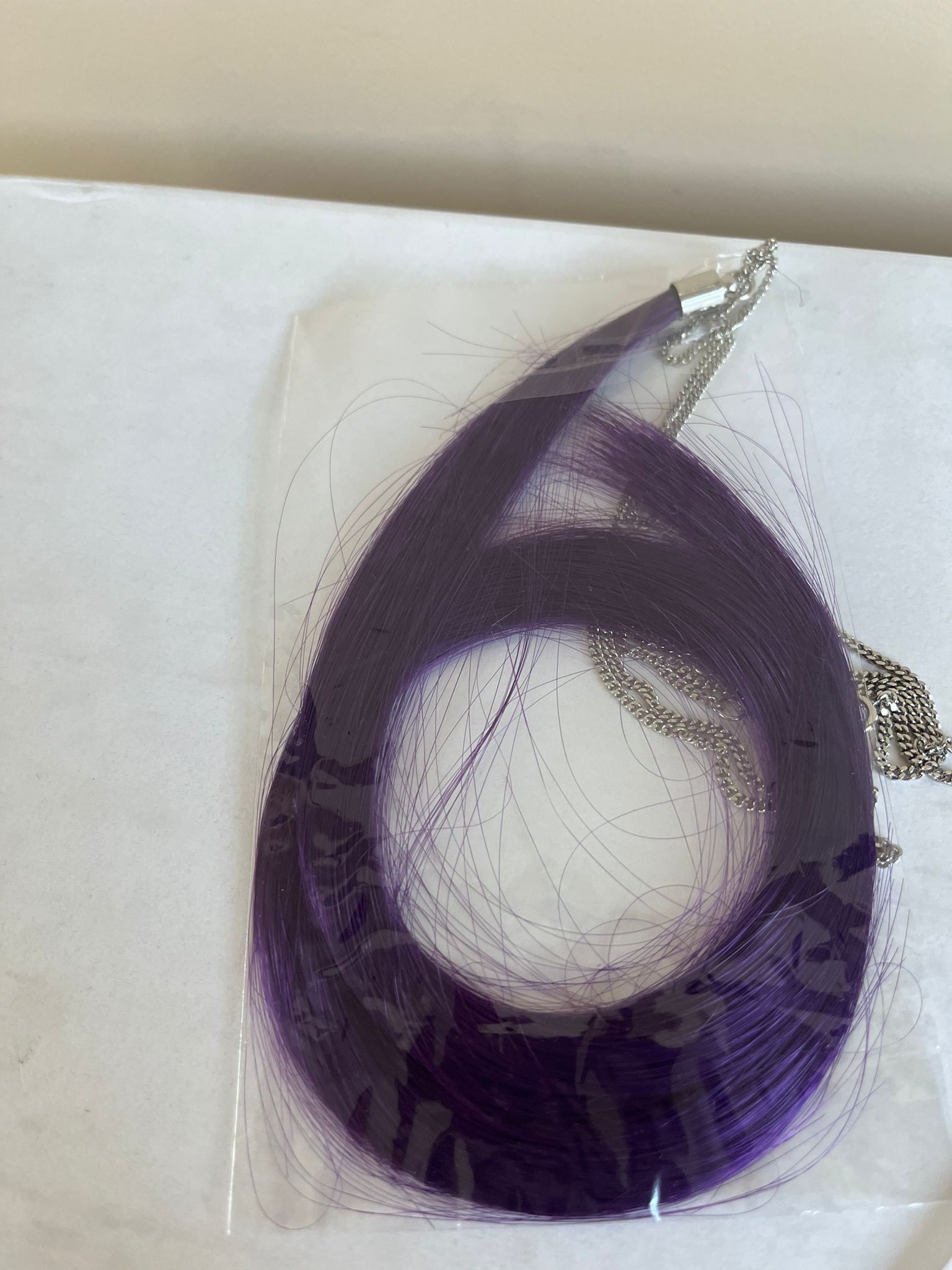 Maison Margiela Purple Hair Necklace in Purple Size ONE SIZE - 6 Thumbnail