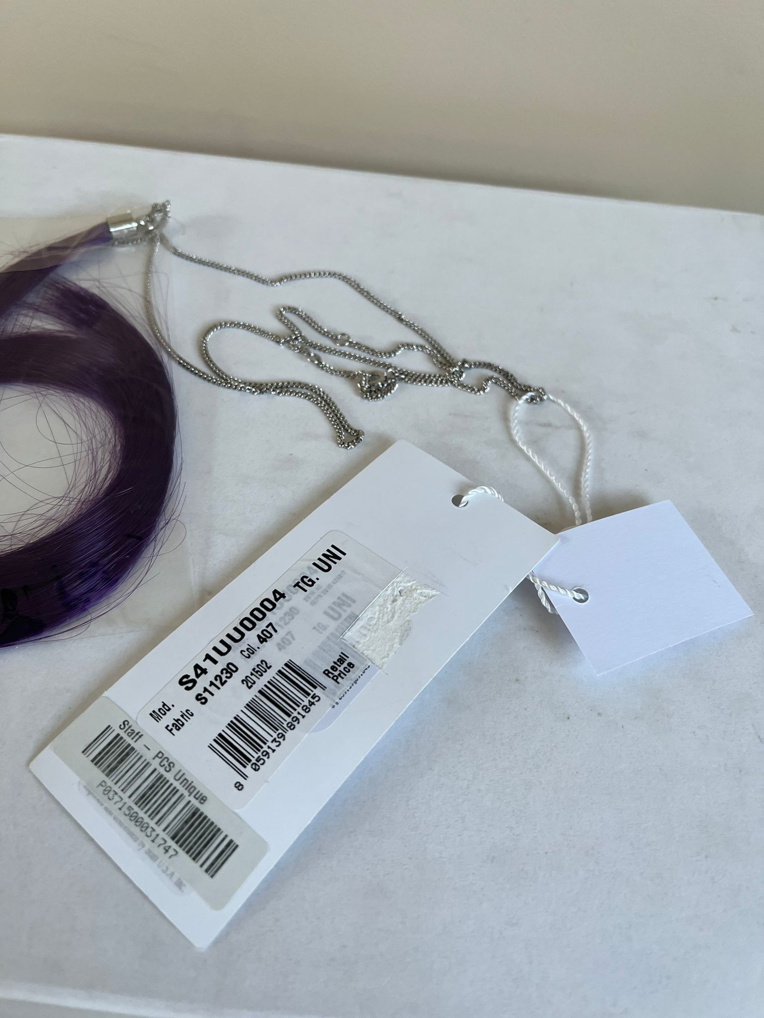 Maison Margiela Purple Hair Necklace in Purple Size ONE SIZE - 7 Thumbnail