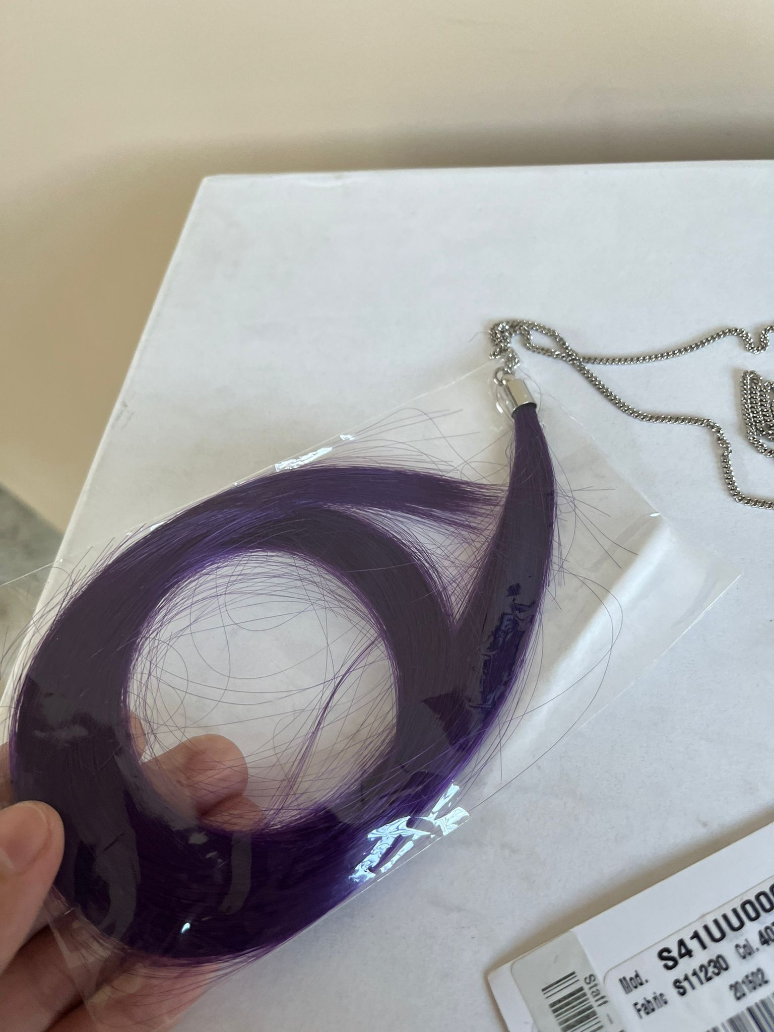 Maison Margiela Purple Hair Necklace in Purple Size ONE SIZE - 8 Thumbnail