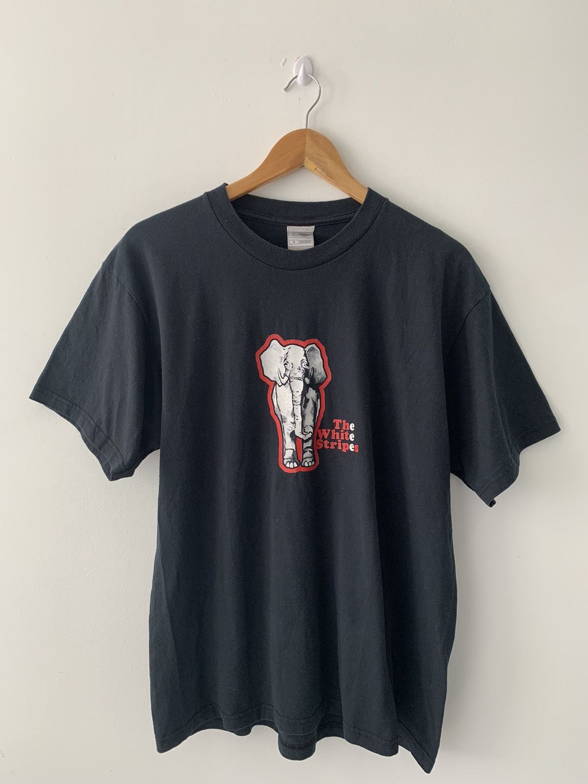 80s White Stripe T Shirt