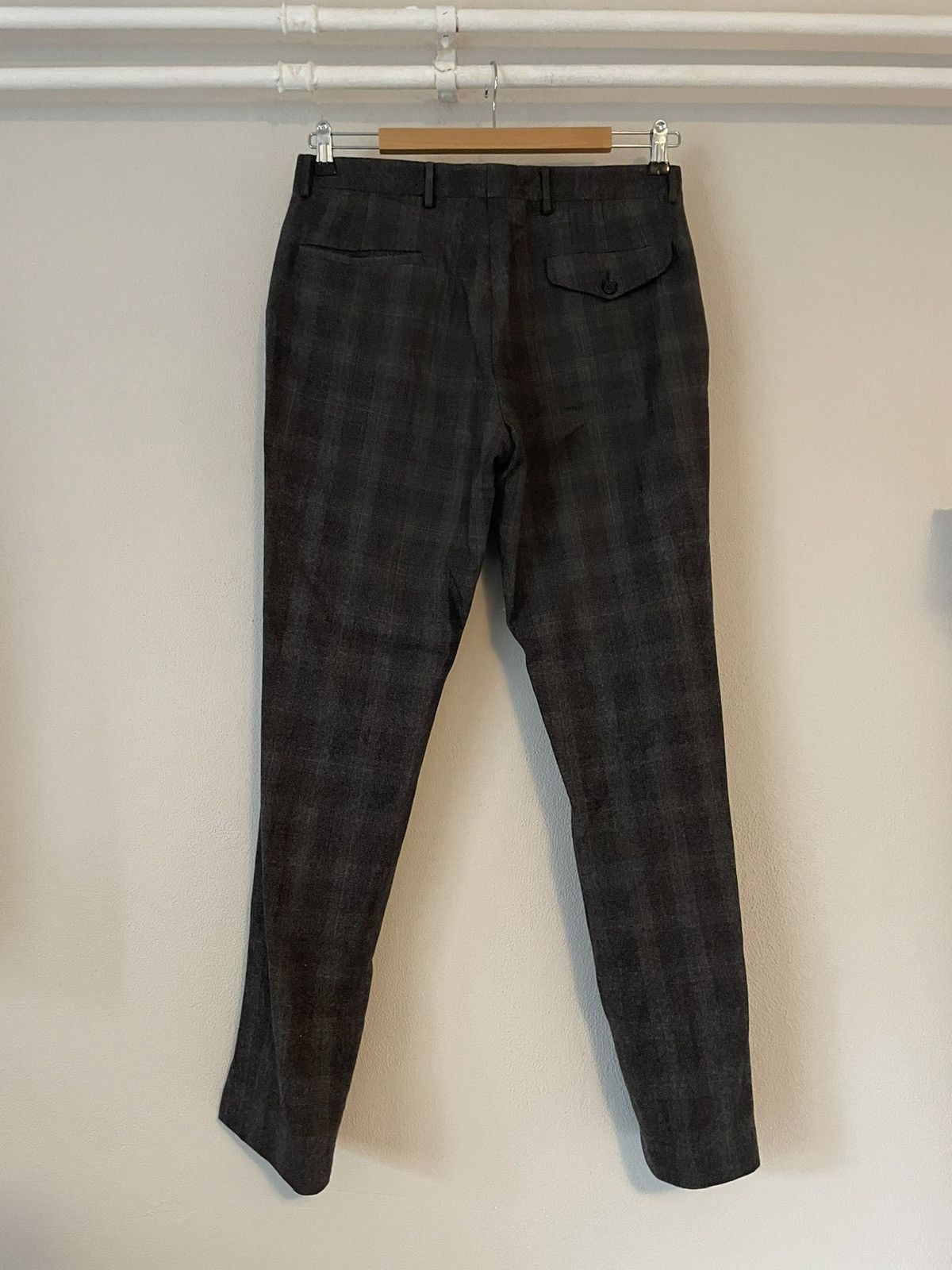 Miu Miu Shadow Check Virgin Wool Trousers Size US 34 / EU 50 - 2 Thumbnail