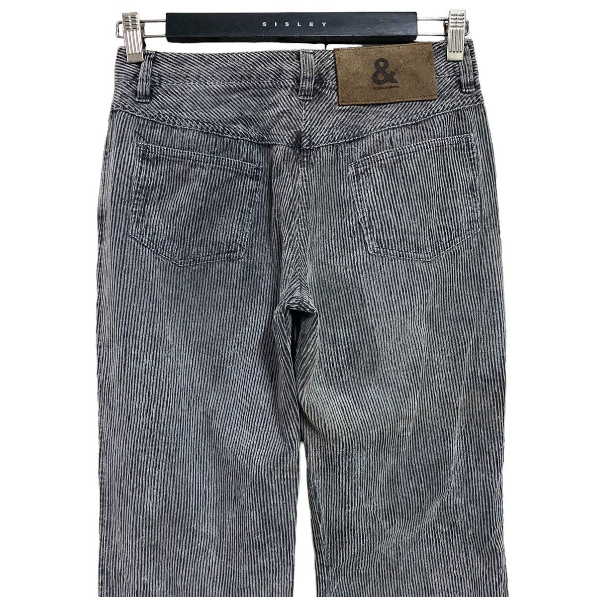 Dolce & Gabbana Dolce&gabbana Grey Velvet Flare Pants Size 27" / US 4 / IT 40 - 6 Thumbnail