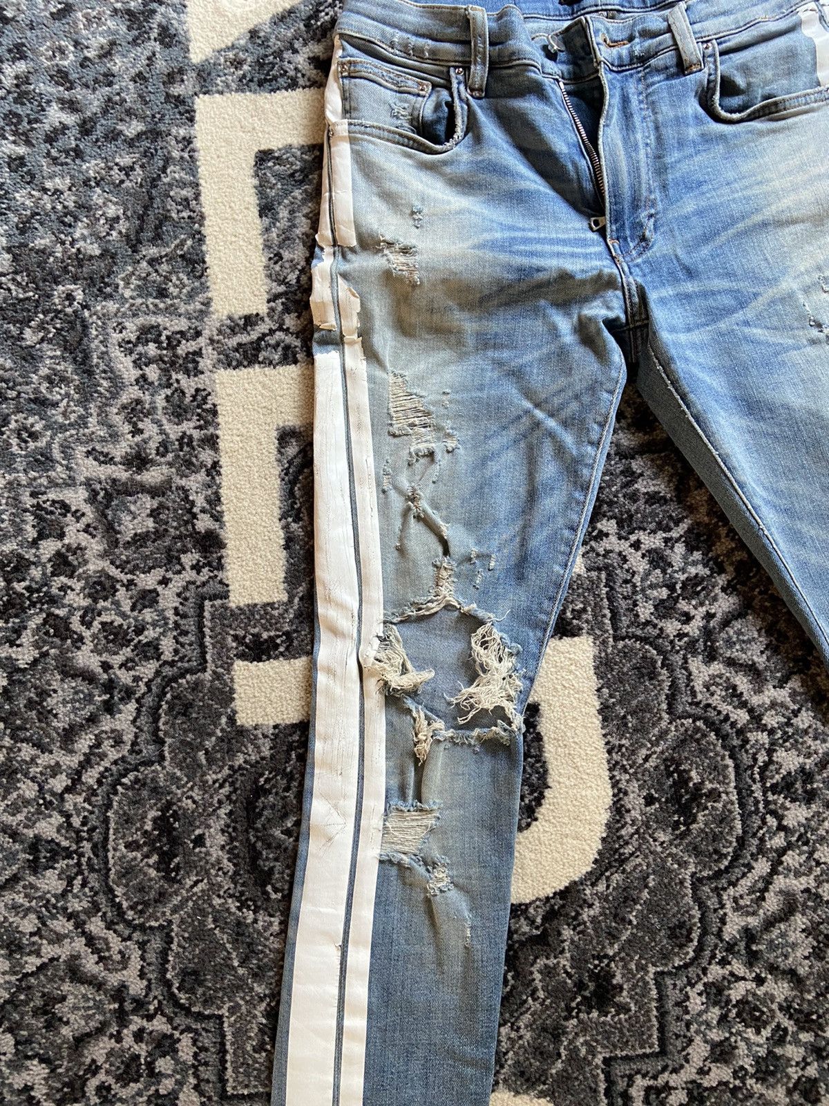 Amiri Amiri Track Denim Jeans Size US 29 - 2 Thumbnail