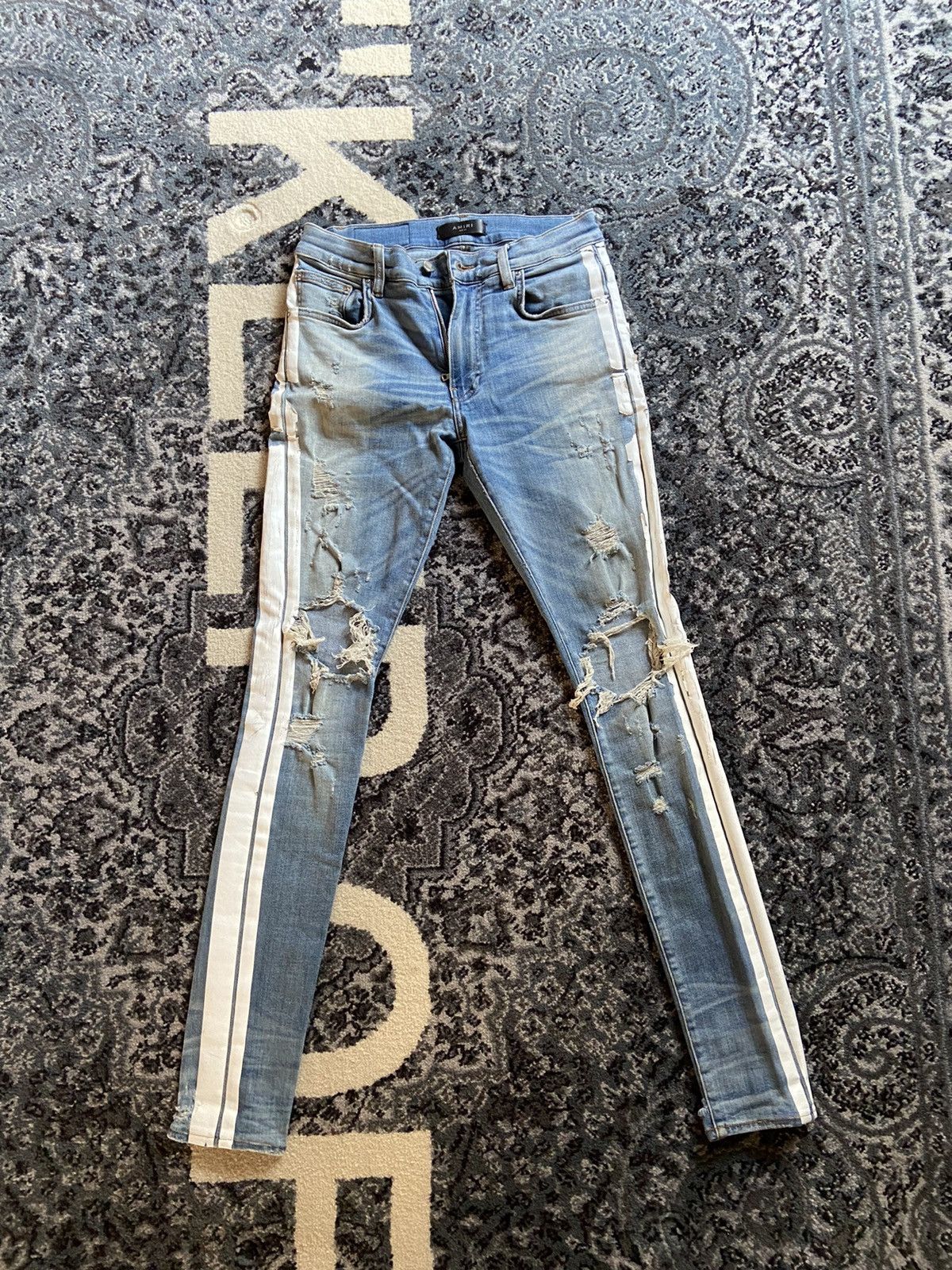 Amiri Amiri Track Denim Jeans Size US 29 - 1 Thumbnail