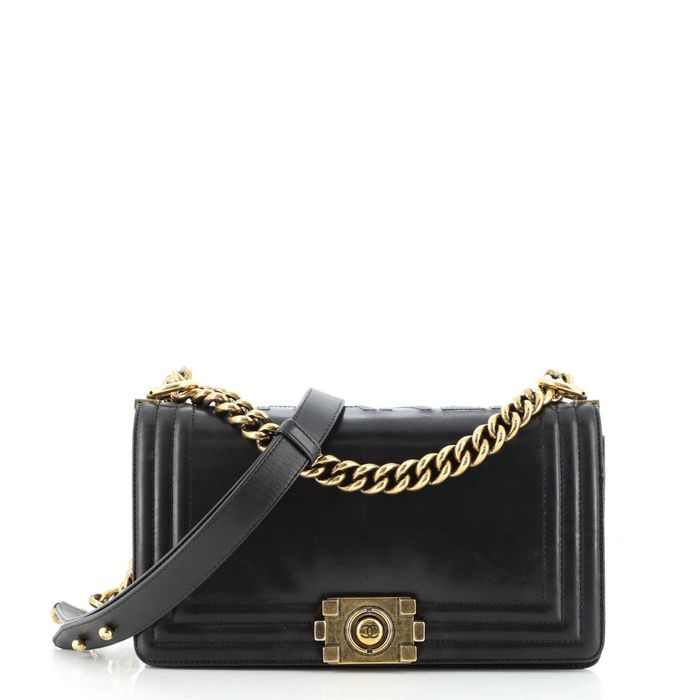 Chanel Reverso Boy Flap Bag Glazed Calfskin Old Medium | Grailed