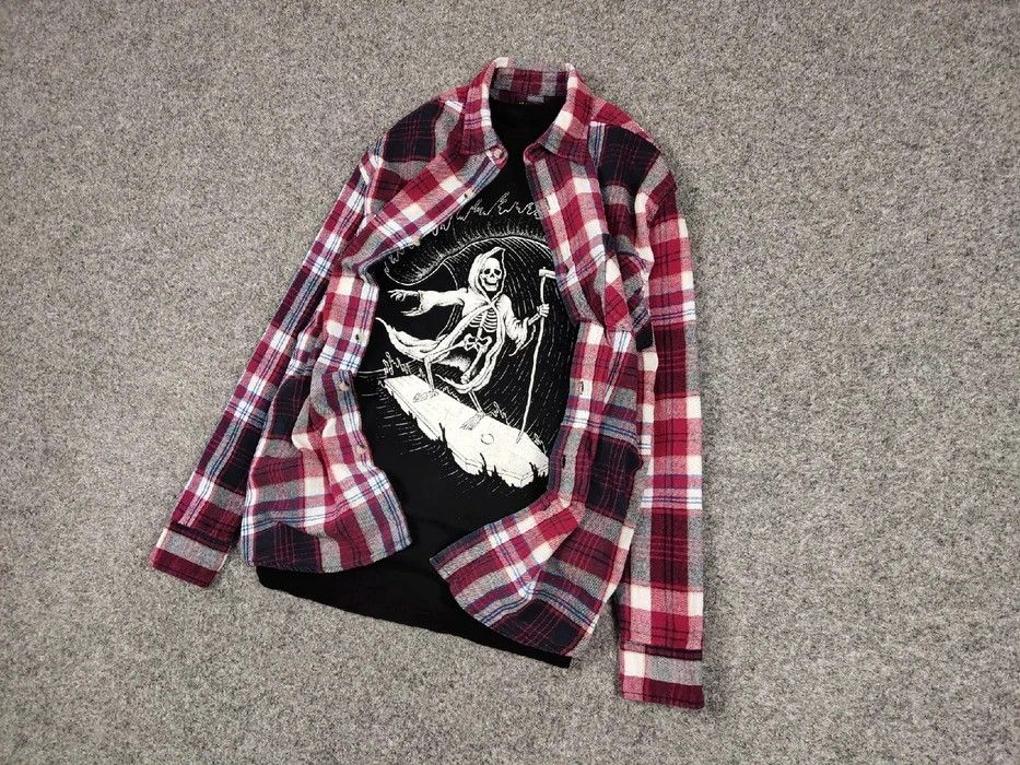 Flannel Vintage Flannel Shirt Checkered Travis Scott Style Hype Size US L / EU 52-54 / 3 - 4 Thumbnail