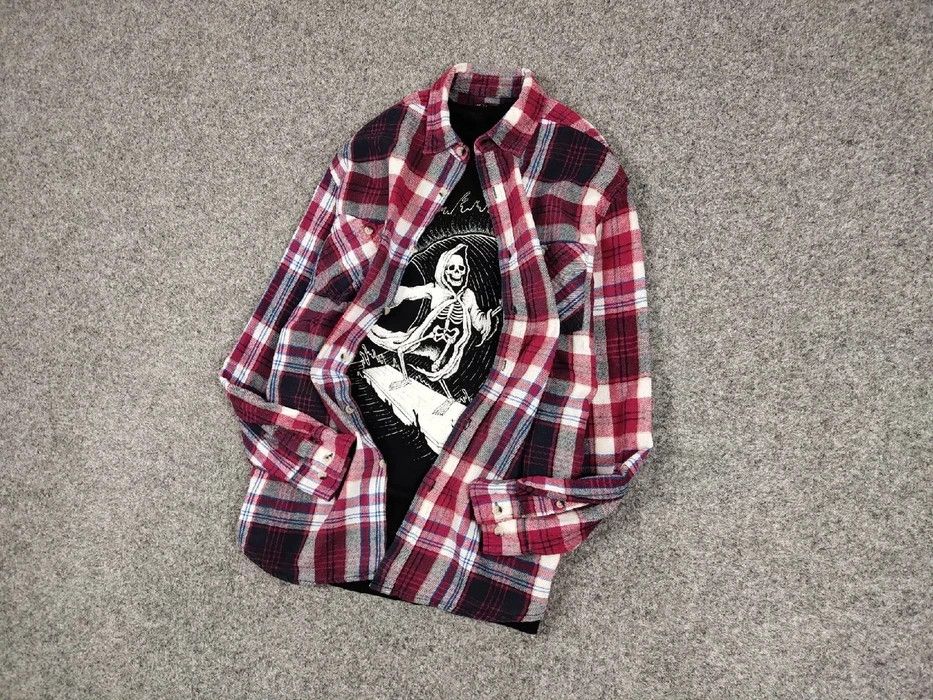 Flannel Vintage Flannel Shirt Checkered Travis Scott Style Hype Size US L / EU 52-54 / 3 - 5 Thumbnail
