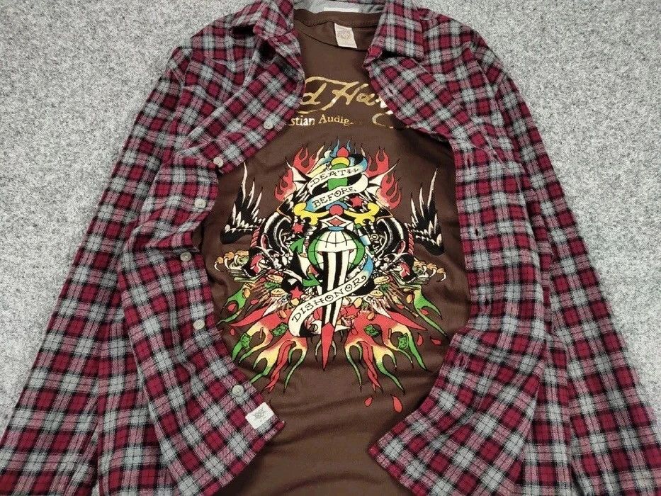 Flannel Vintage Flannel Shirt Checkered Travis Scott Style Hype Size US L / EU 52-54 / 3 - 7 Thumbnail