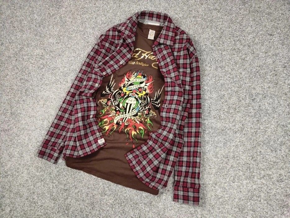 Flannel Vintage Flannel Shirt Checkered Travis Scott Style Hype Size US L / EU 52-54 / 3 - 4 Thumbnail