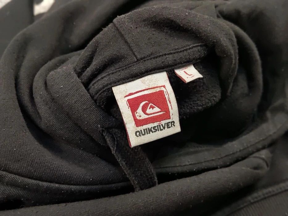 Quiksilver Vintage 90's Quiksilver Black Big Logo Hoodie Sweatshirt Size US L / EU 52-54 / 3 - 8 Thumbnail