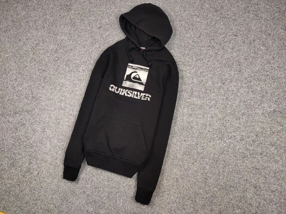 Quiksilver Vintage 90's Quiksilver Black Big Logo Hoodie Sweatshirt Size US L / EU 52-54 / 3 - 2 Thumbnail