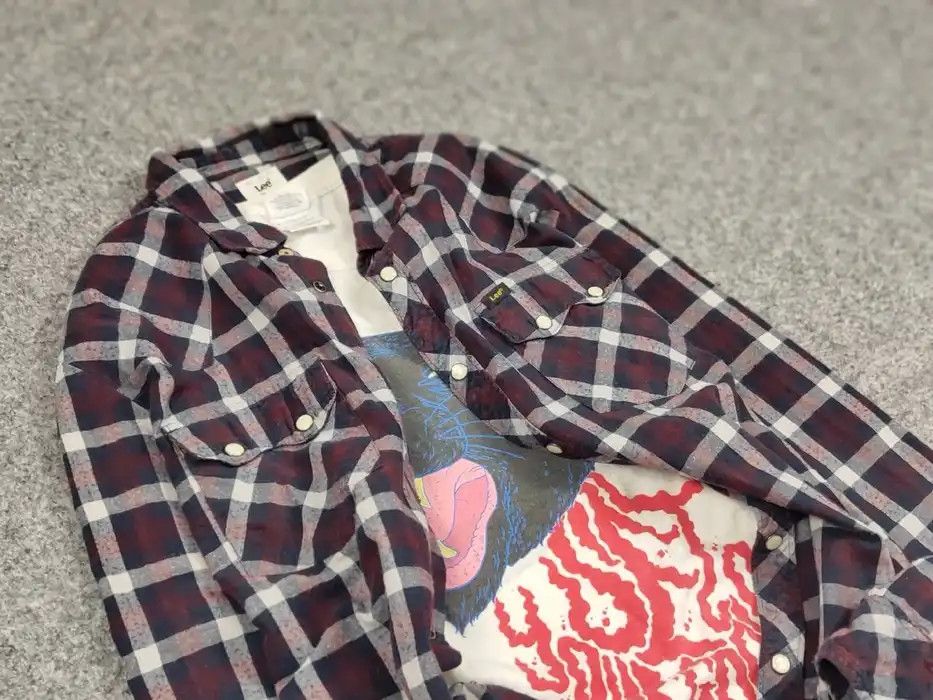 Flannel Vintage Flannel Lee Shirt Checkered Travis Scott Style Size US L / EU 52-54 / 3 - 6 Thumbnail